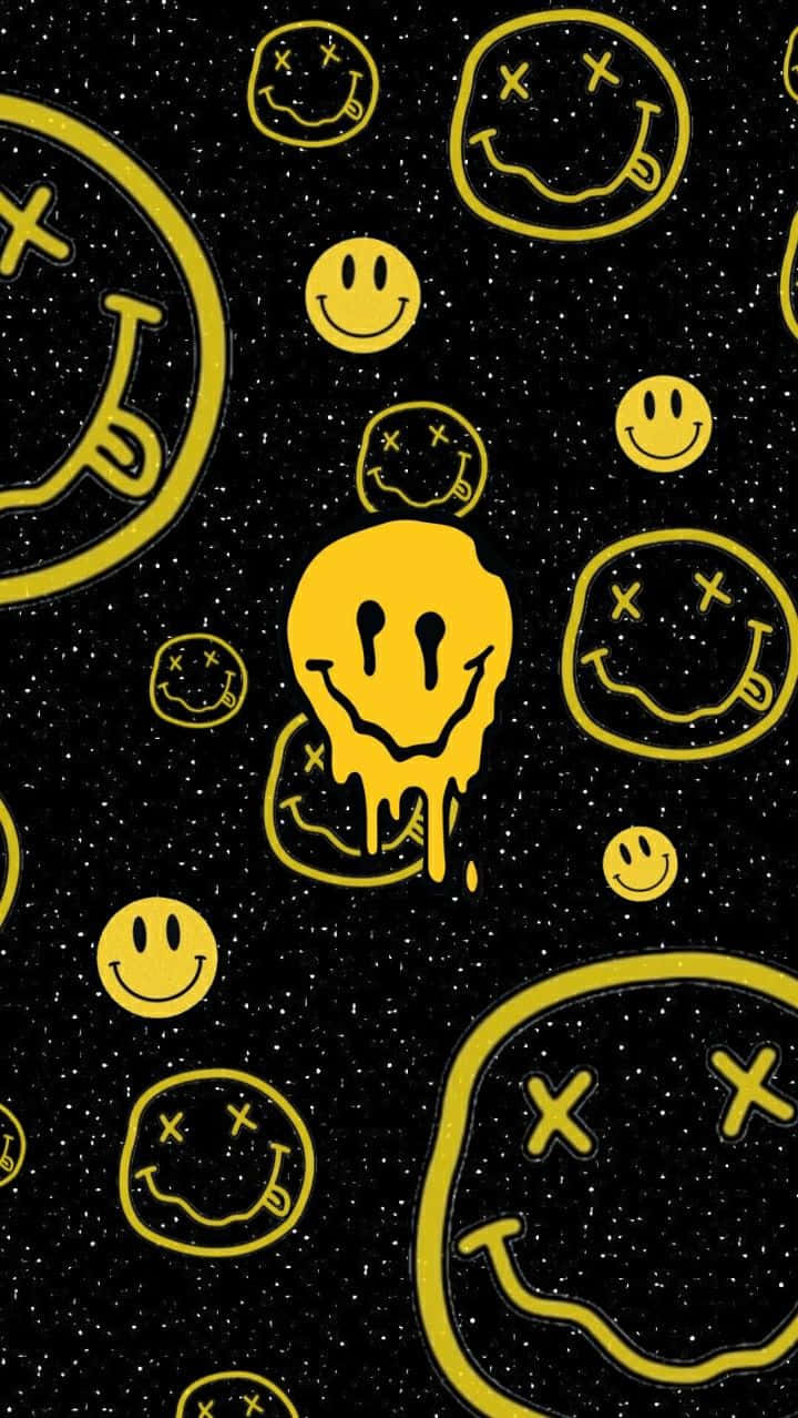 Sevimli Gotik Trippy Gülümsemeler Duvar Kağıdı