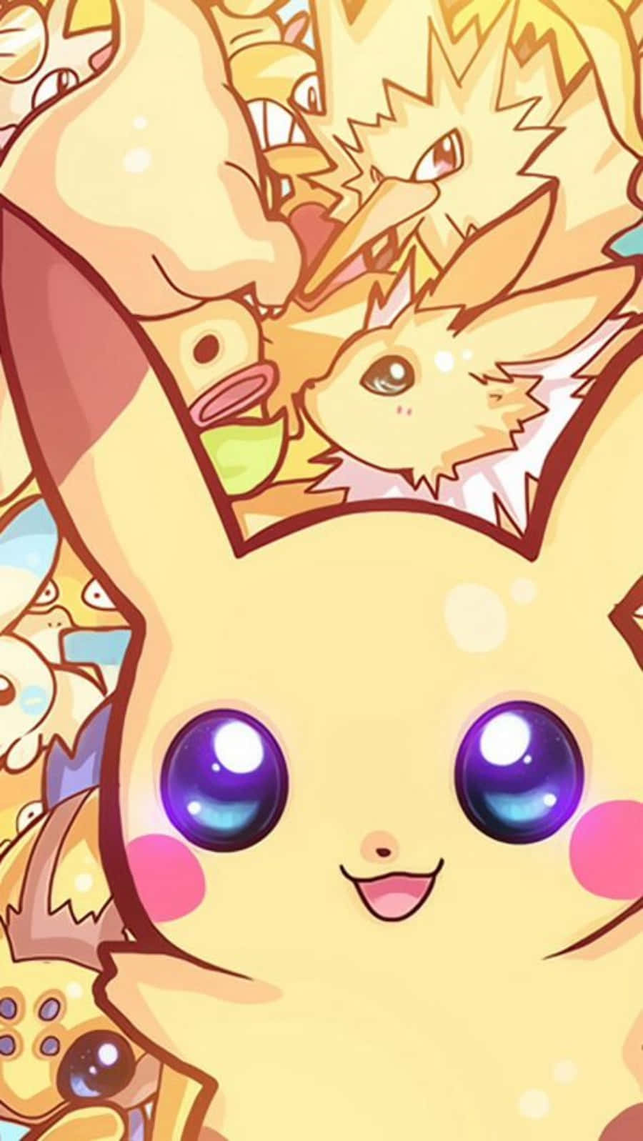 Sevimli Gülümseyen Pikachu Duvar Kağıdı