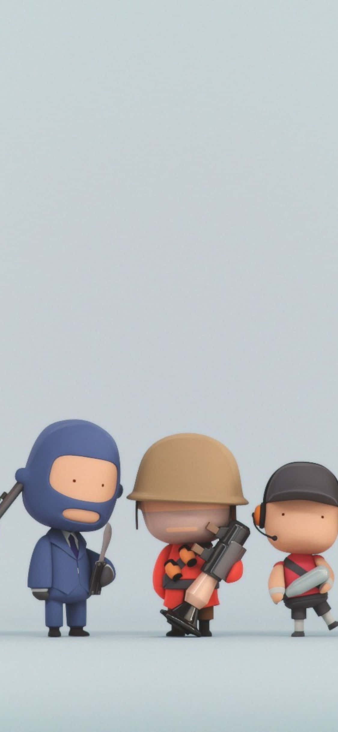 Sevimli iPhone XS Team Fortress 2 Arka Planı Duvar Kağıdı