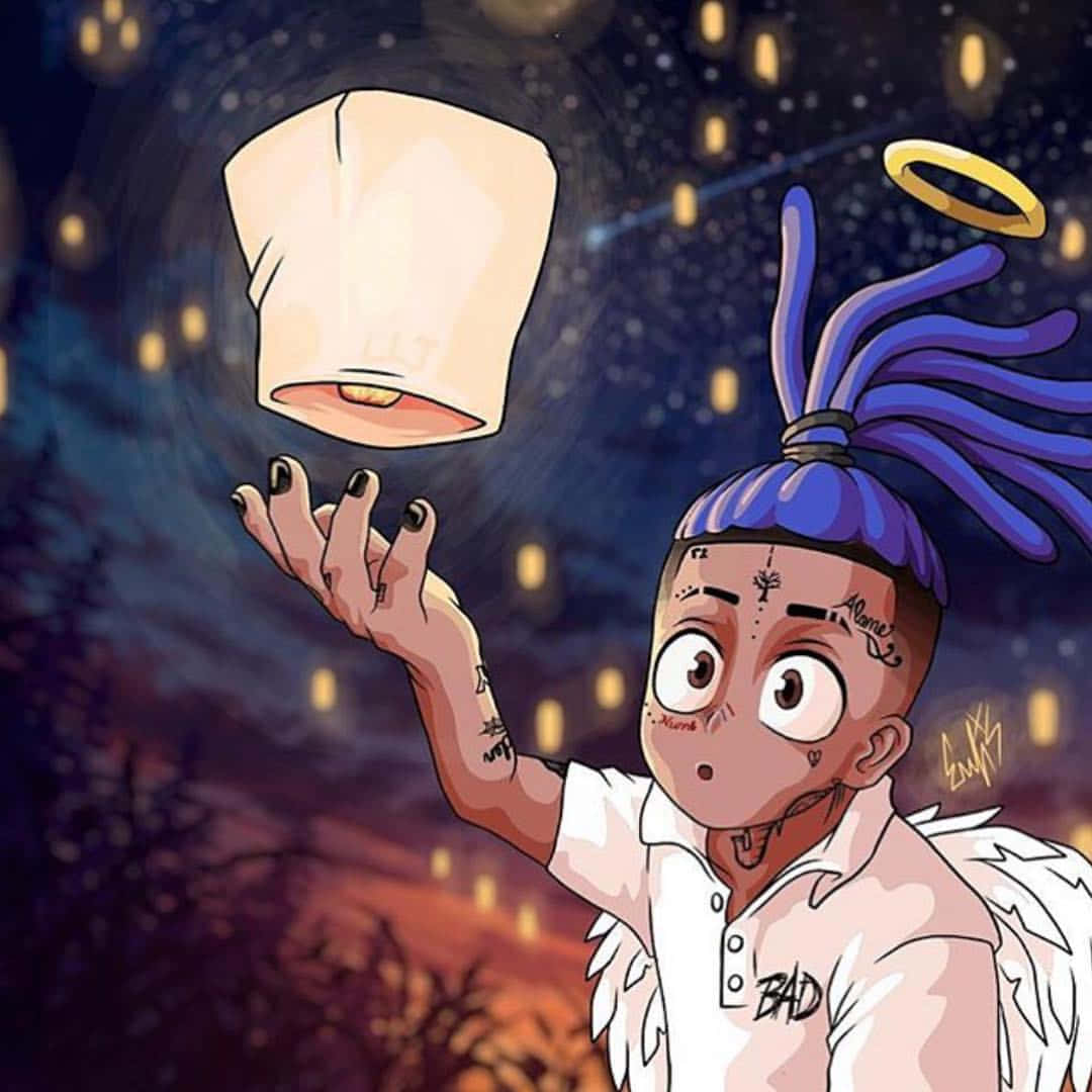 Sevimli Karikatür Xxxtentacion Profil Fotoğrafı Duvar Kağıdı