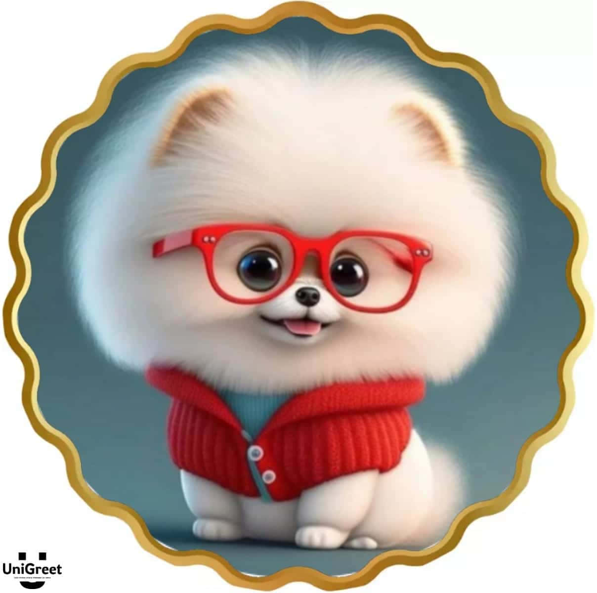Sevimli Karikatür Köpek Profil Fotoğrafı Duvar Kağıdı