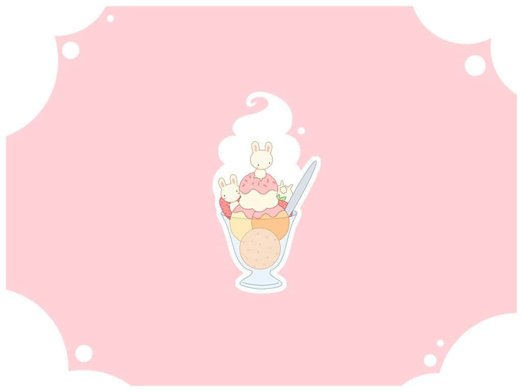 Sevimli Kawaii Dondurma iPad Duvar Kağıdı