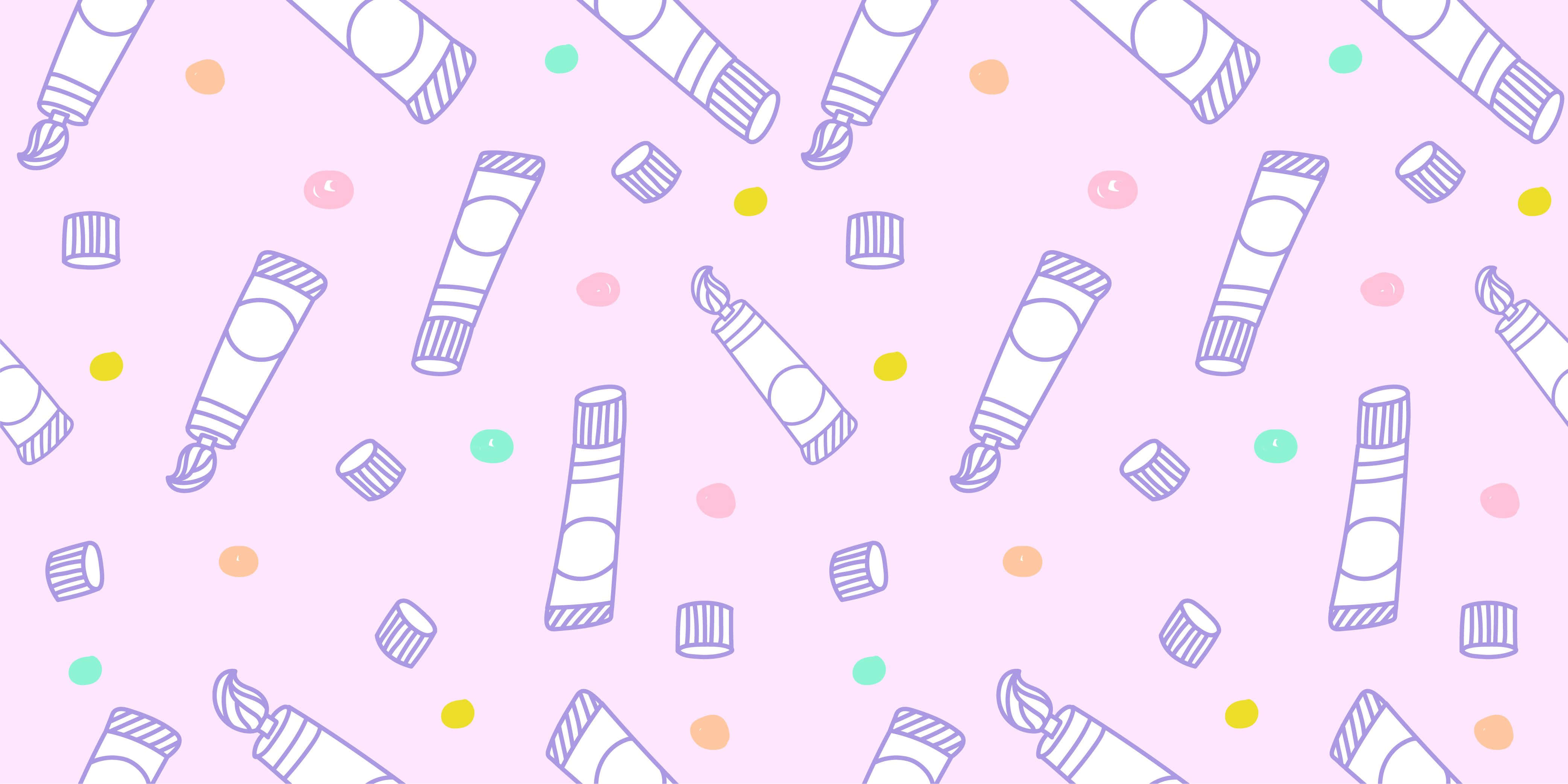 Sevimli Kawaii Pembe Arka Plan Duvar Kağıdı