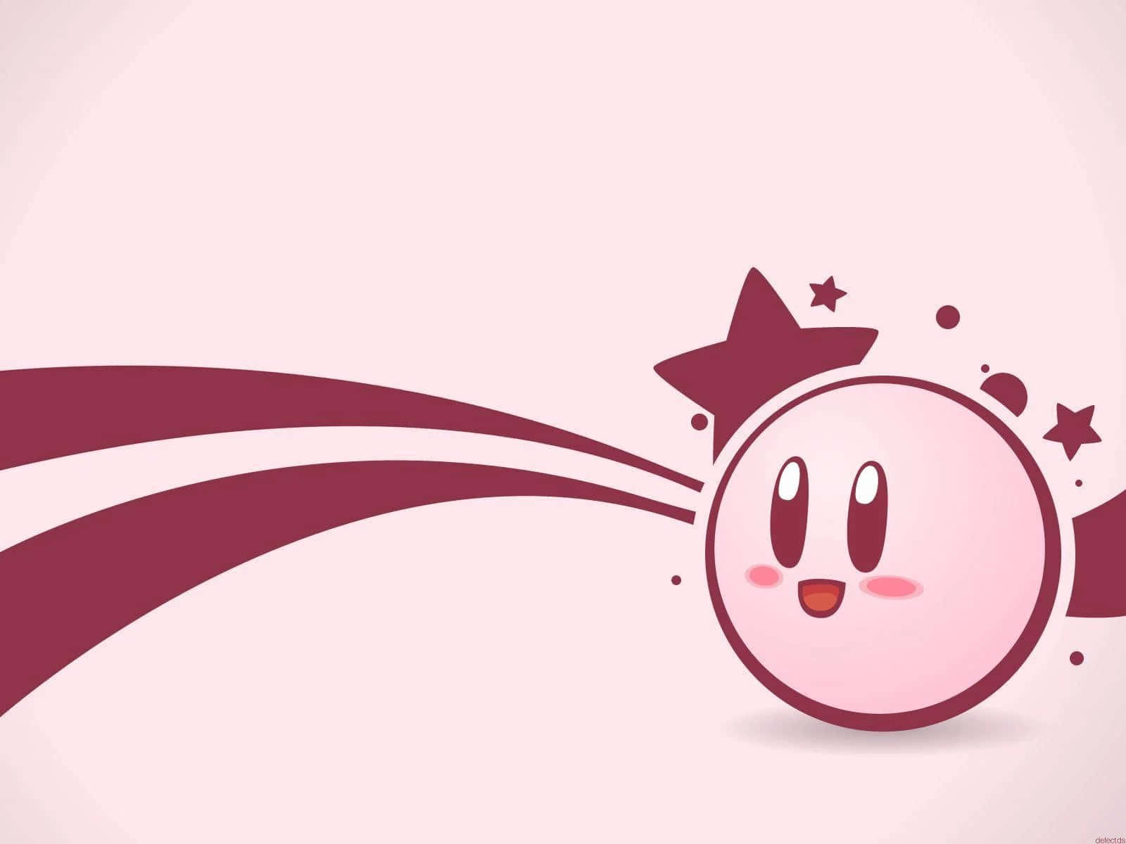 Sevimli Kirby Tatlı Bir İkramın Tadını Çıkarıyor Duvar Kağıdı