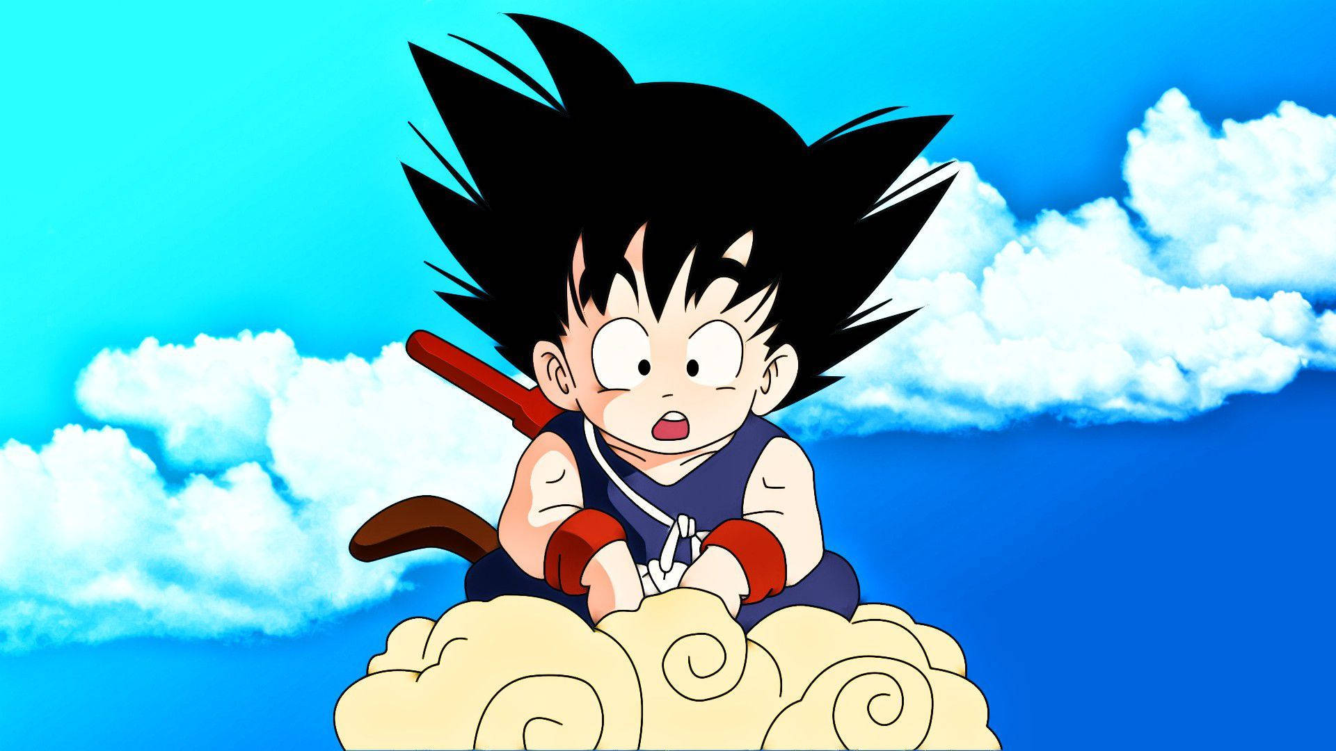 Gökyüzünde Küçük Goku'nun sevimli duvar kağıdı