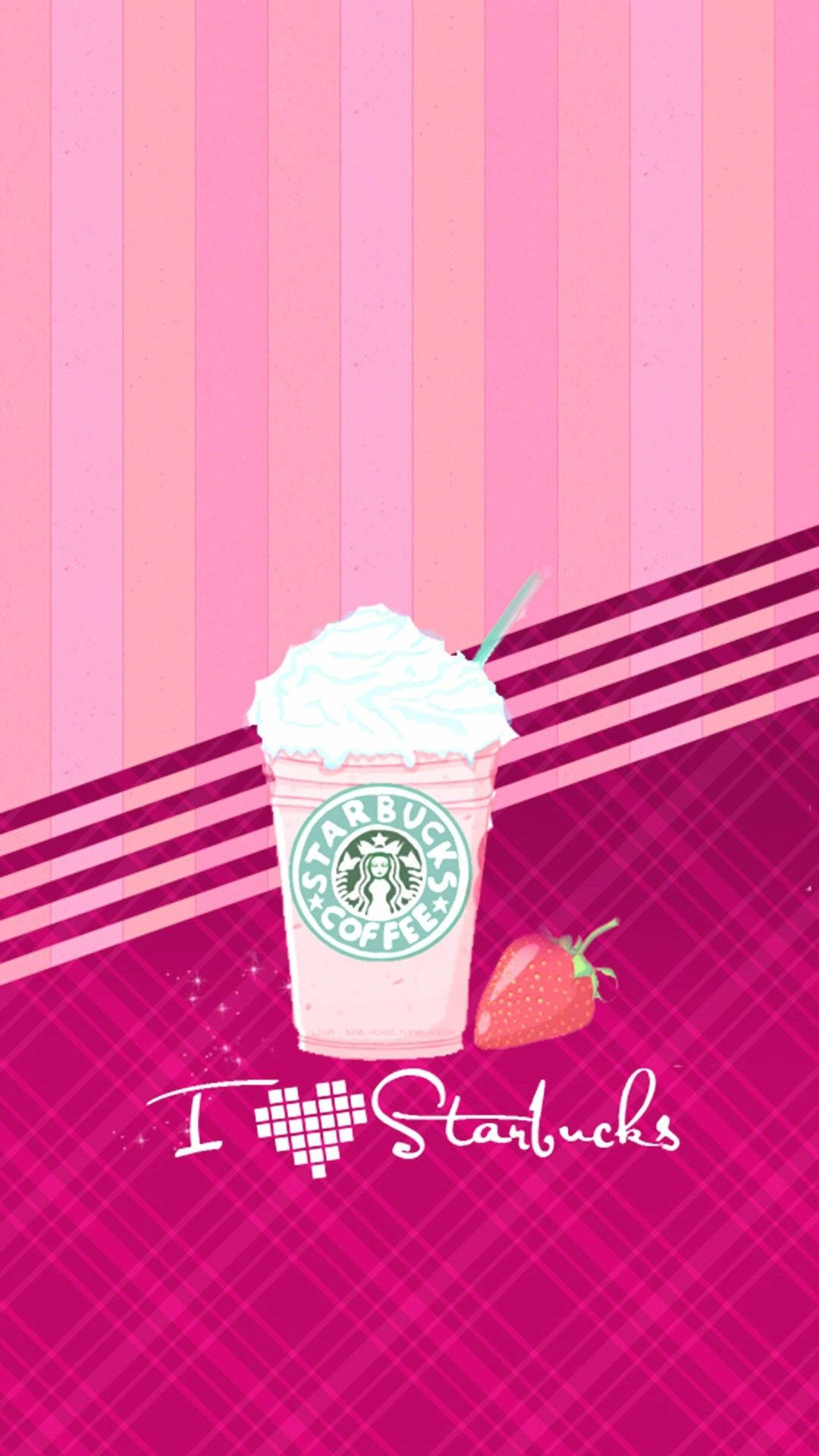 Sevimli Kız Telefonu Starbucks Duvar Kağıdı
