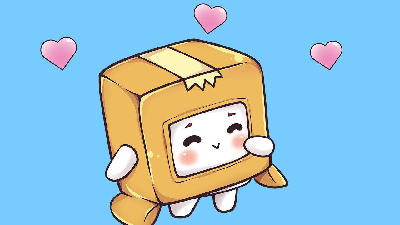Sevimli LankyBox Boxy Mavi Arka Planda Duvar Kağıdı