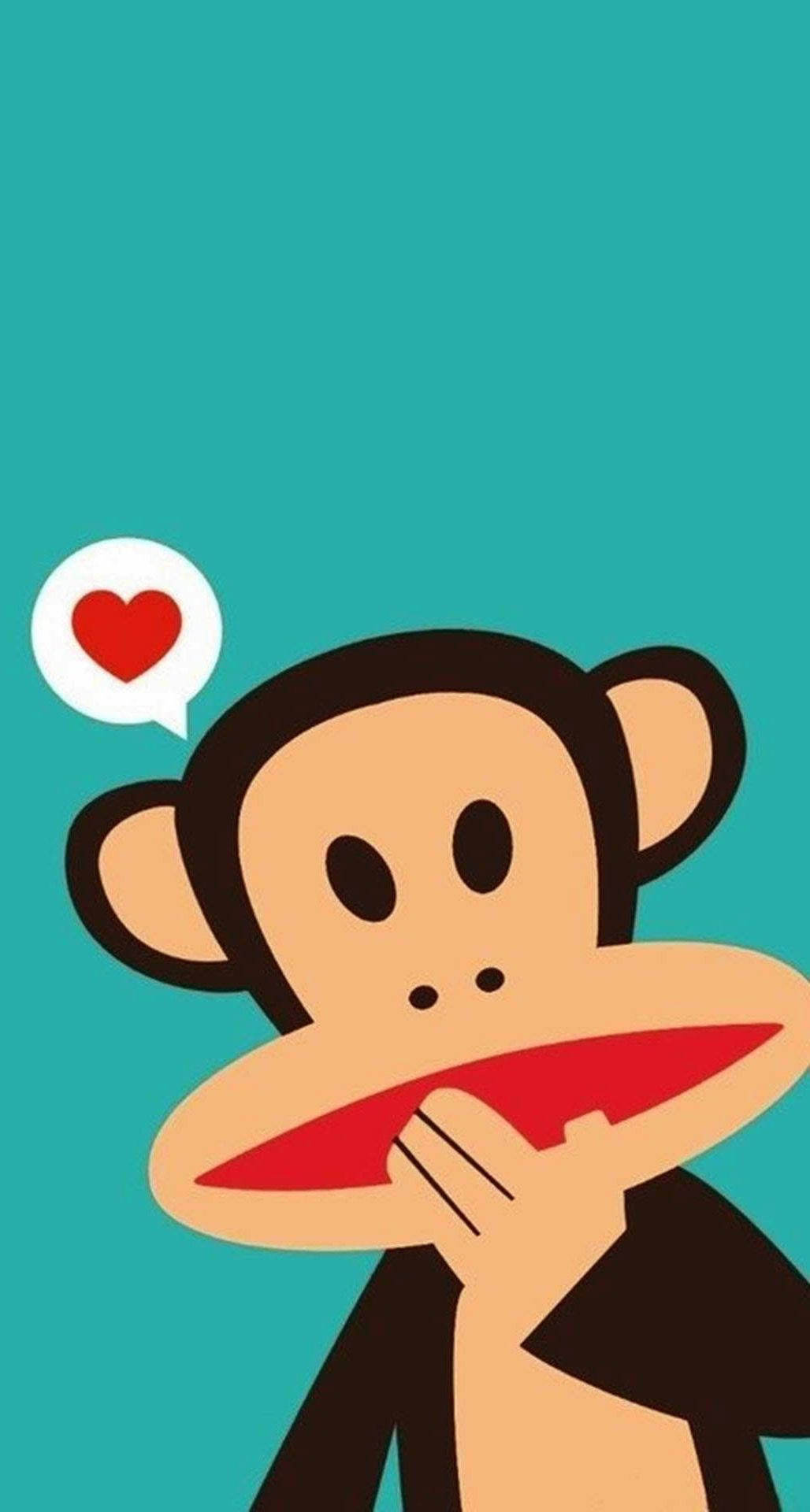 Sevimli Maymun Vektör Sanatı Duvar Kağıdı