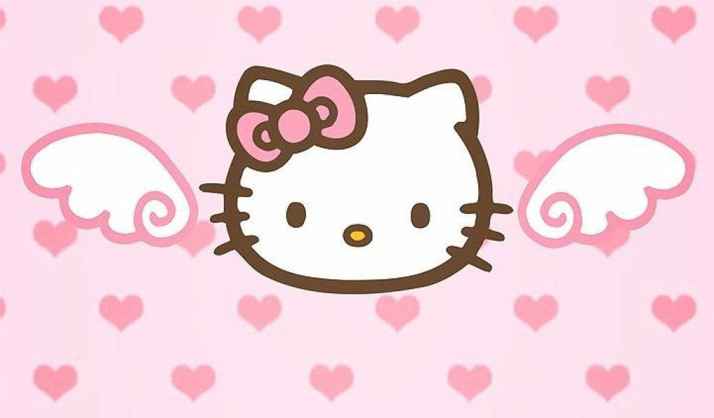Sevimli Melek Hello Kitty Estetiği Duvar Kağıdı