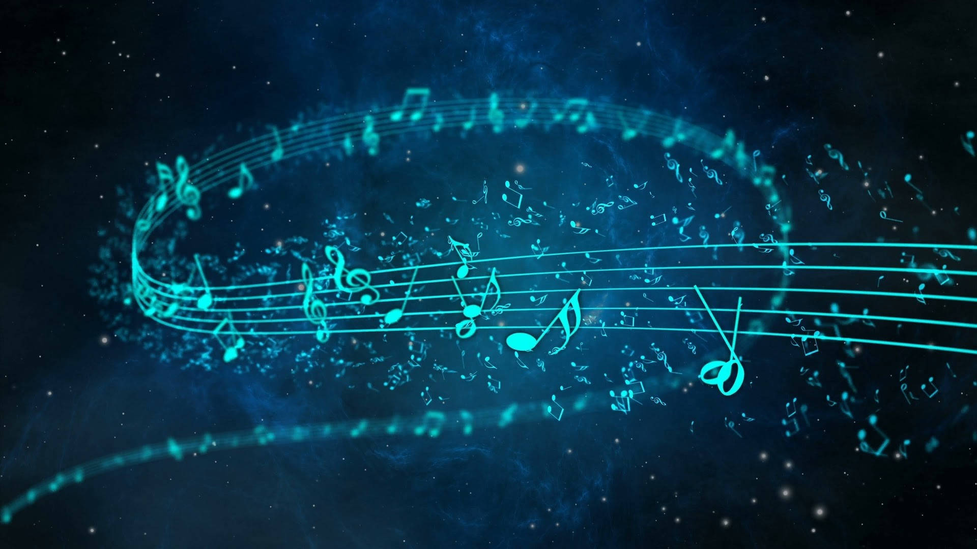 Sevimli Müzik Notaları Soyut Sanat Duvar Kağıdı