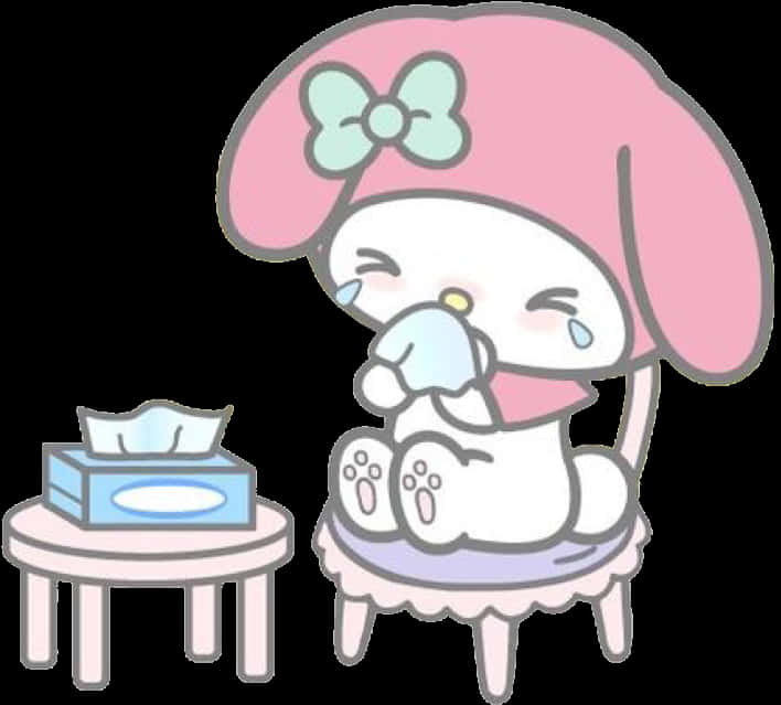 Sevimli My Melody Hapşırıyor Duvar Kağıdı