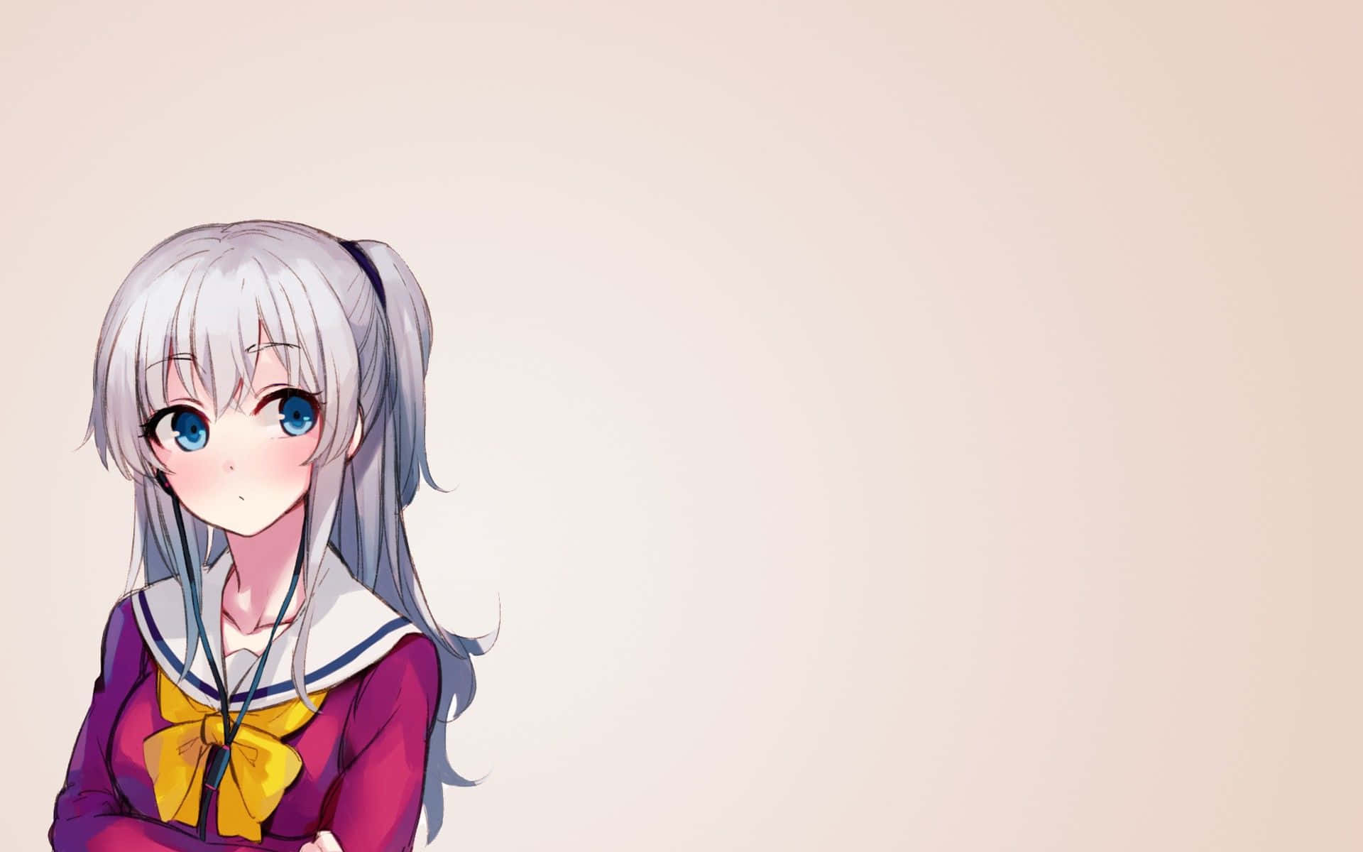 Sevimli Nao Tomori Sade Anime Duvar Kağıdı
