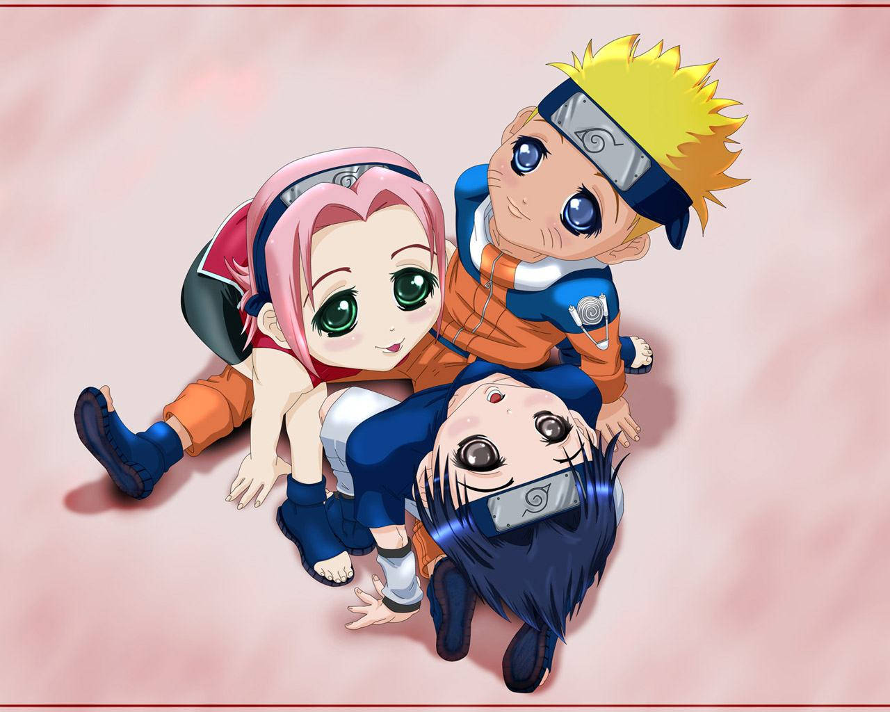 Sevimli Naruto Bebek İllüstrasyonu Duvar Kağıdı