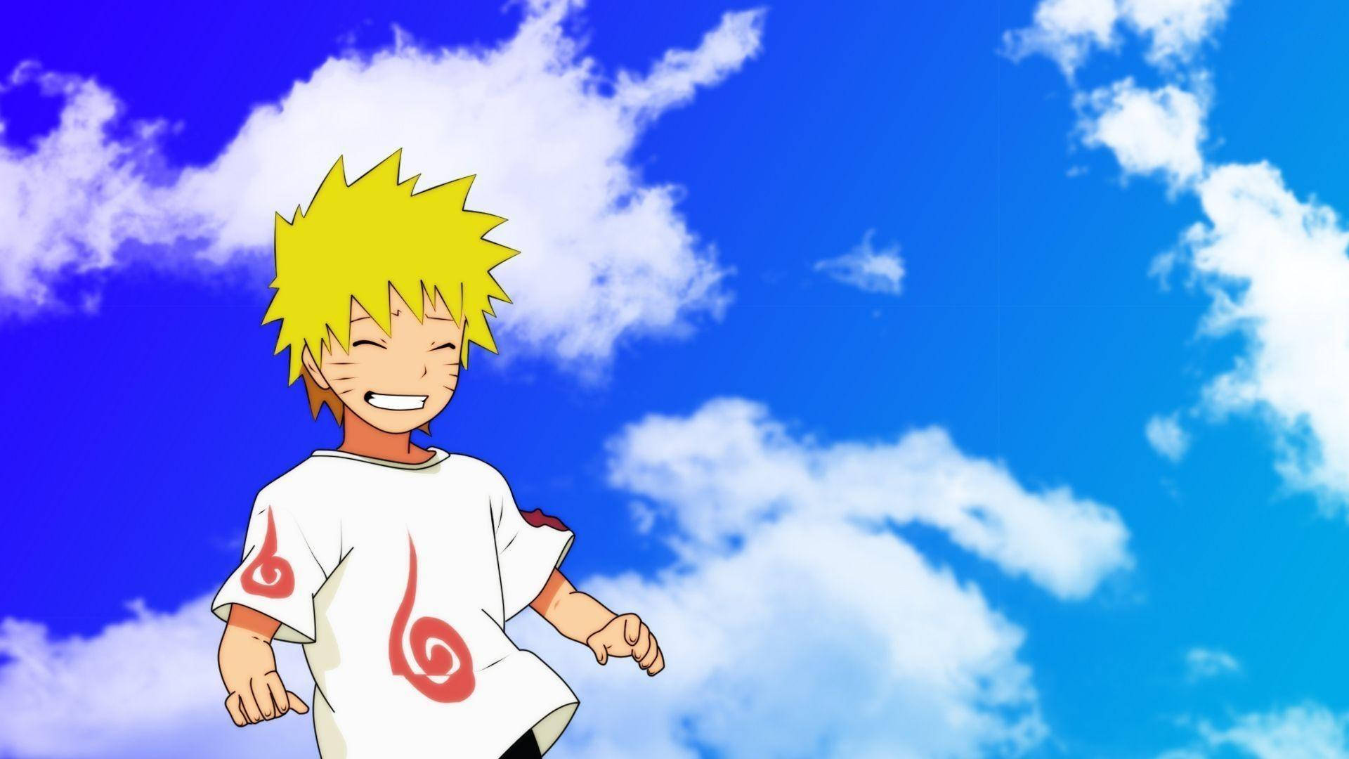 Sevimli Naruto Gökyüzü Arka Planı Duvar Kağıdı