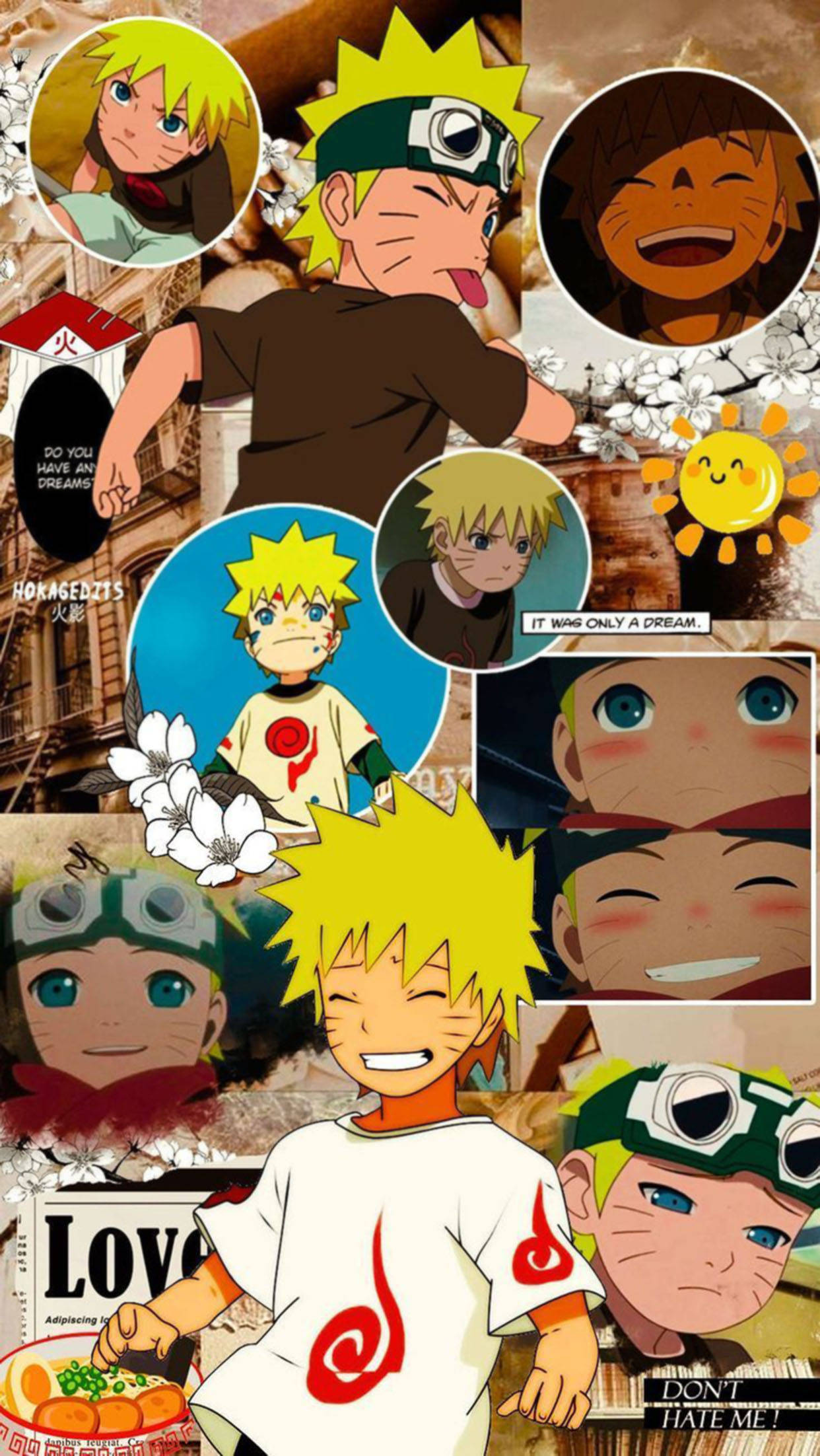 Sevimli Naruto Kolajı Duvar Kağıdı