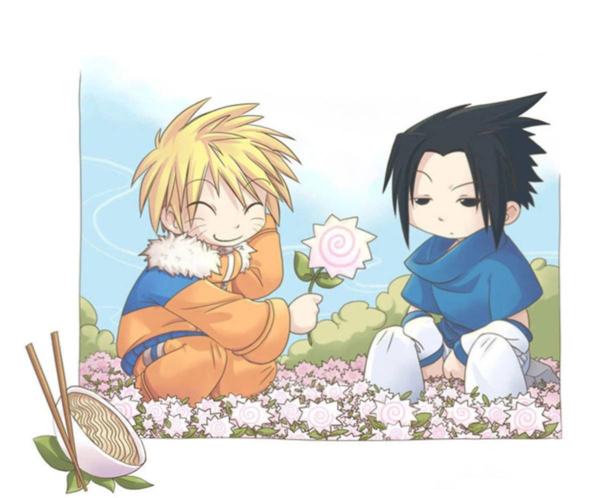 Sevimli Naruto Narutomaki Çiçeği Duvar Kağıdı