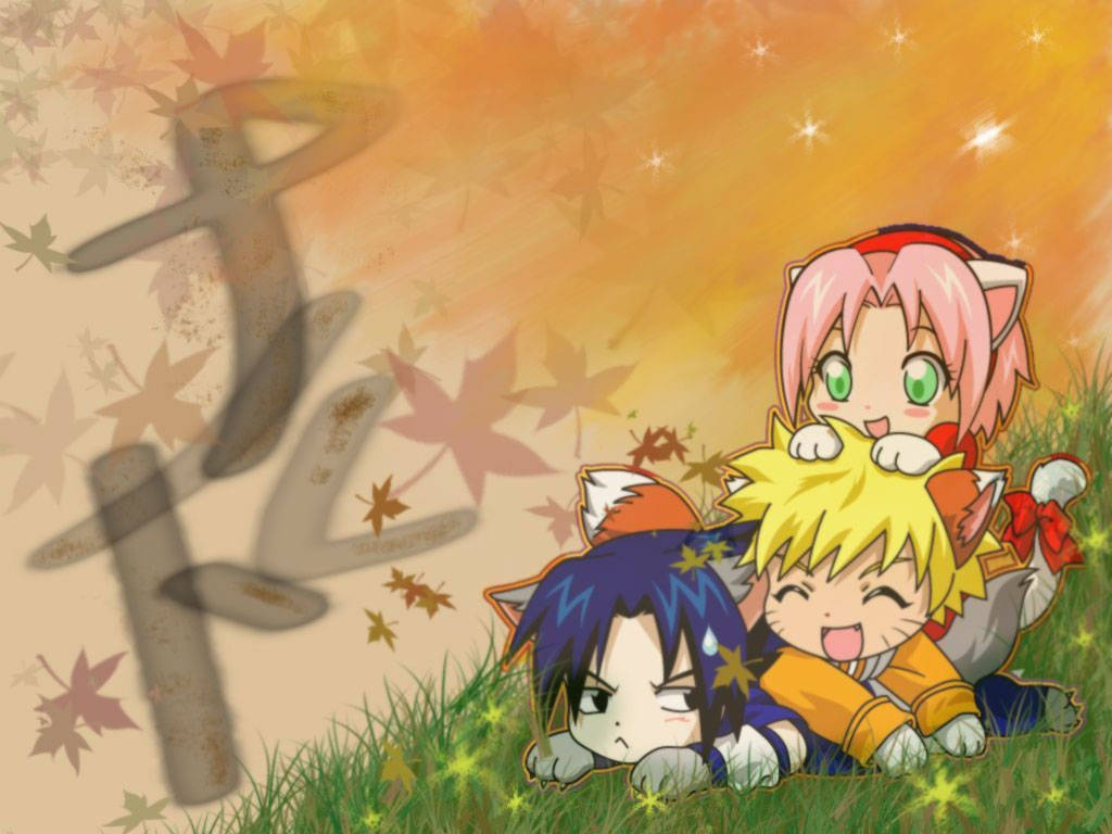 Sevimli Naruto Sonbahar Estetiği Sanatı Duvar Kağıdı
