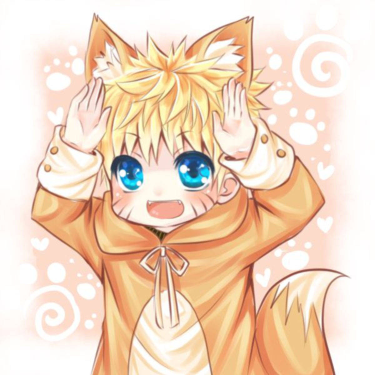 Sevimli Naruto Tilki Chibi Duvar Kağıdı
