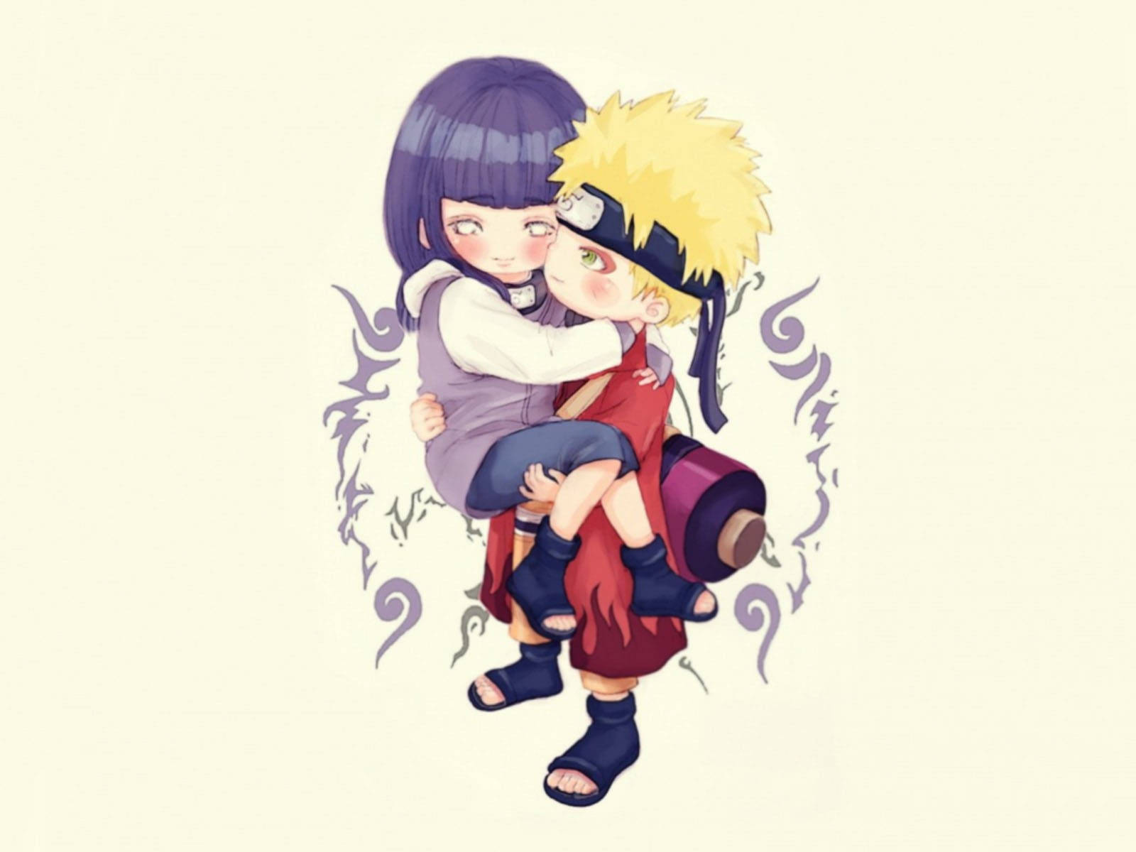 Sevimli Naruto ve Hinata Çifti Duvar Kağıdı
