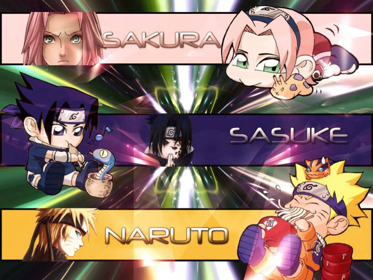 Sevimli Naruto Yaratıcı Sanat Duvar Kağıdı