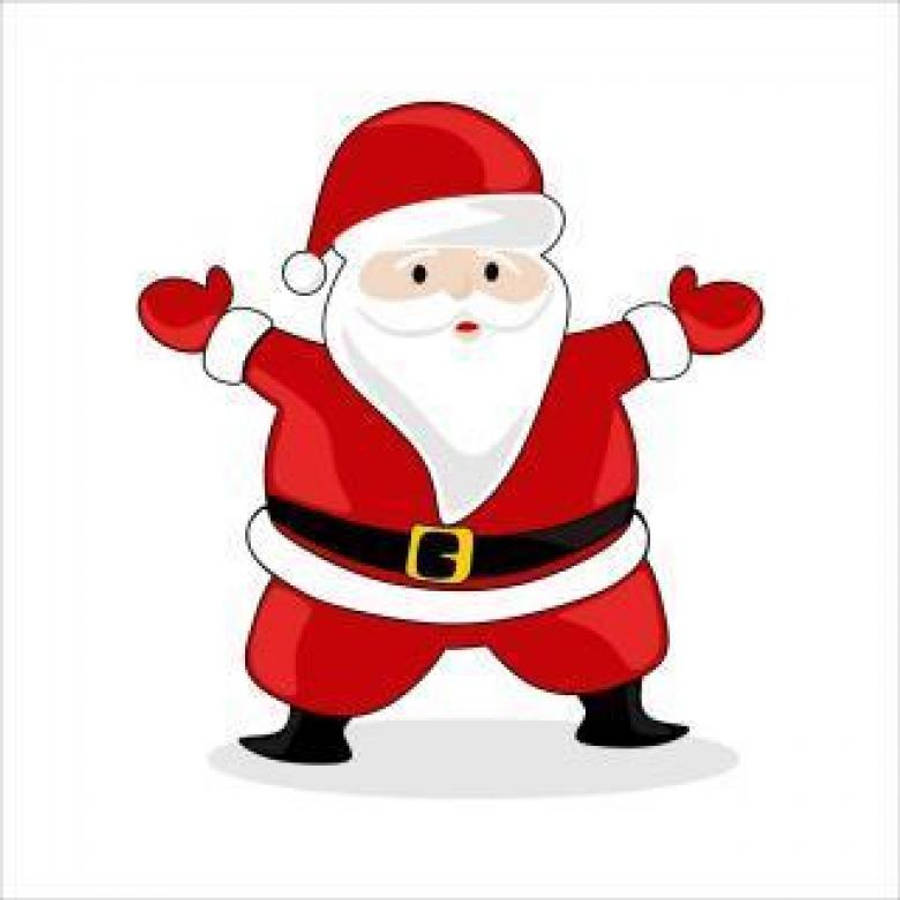 Sevimli Noel Baba Karikatürü Duvar Kağıdı