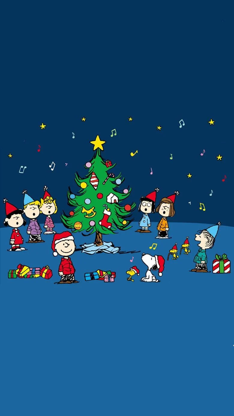 Sevimli Noel Charlie Brown ve Arkadaşları Duvar Kağıdı