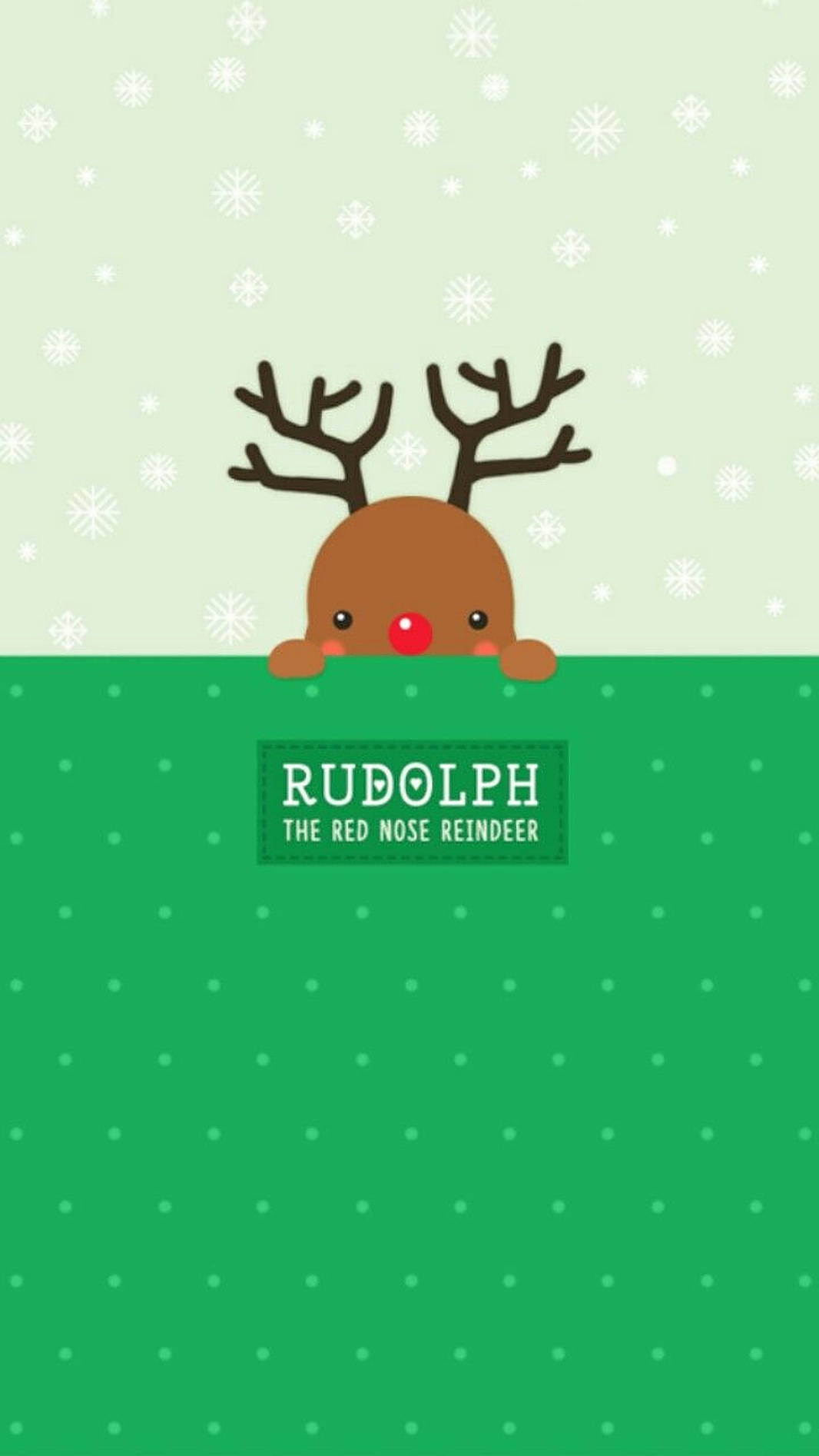 Sevimli Noel Ren Geyiği Rudolph Duvar Kağıdı