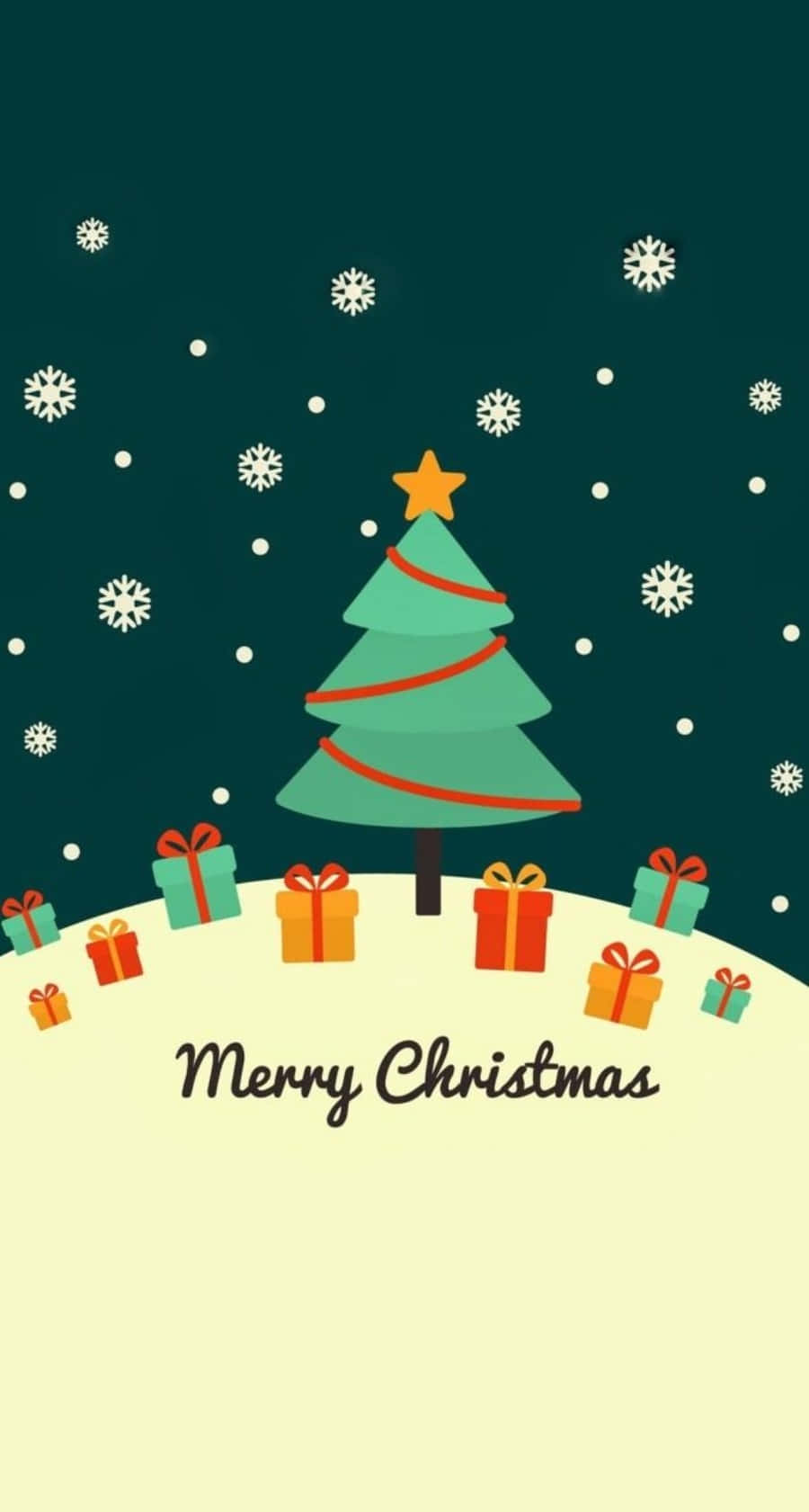 Sevimli Noel Telefon Grafik Sanatı Duvar Kağıdı