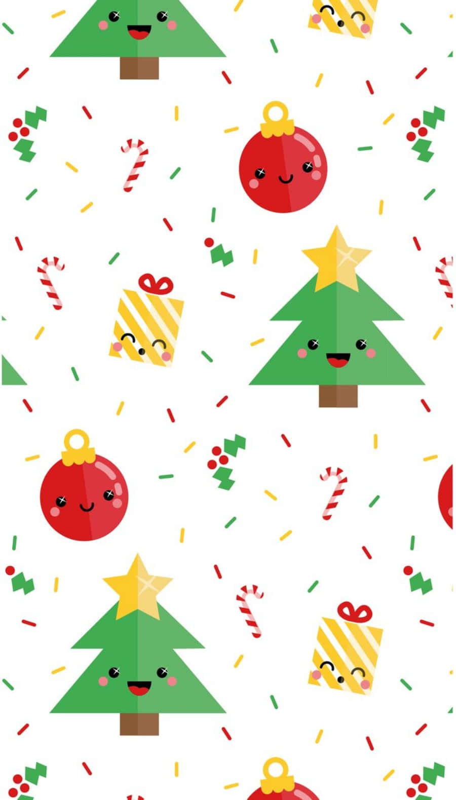 Sevimli Noel Telefon Desen Tasarımı Duvar Kağıdı