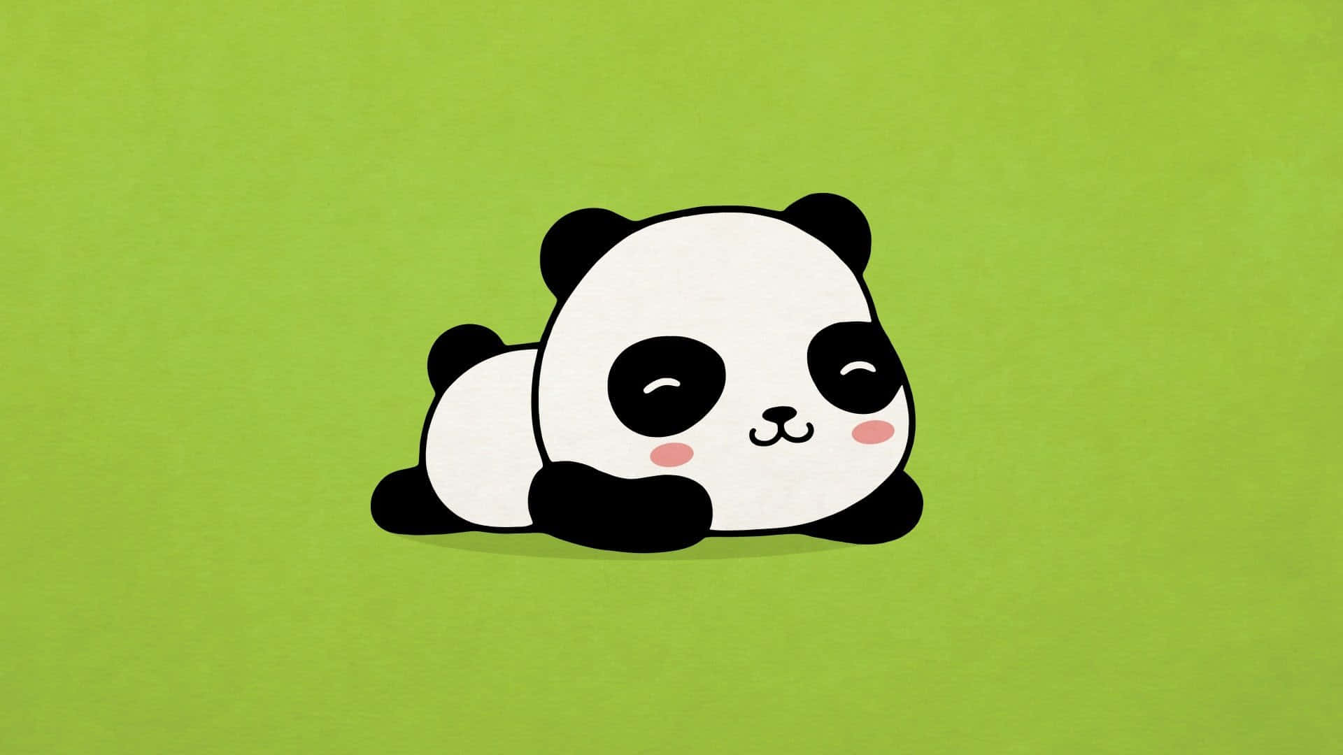 Sevimli Panda Çizimi Resmi Duvar Kağıdı
