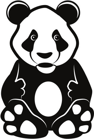 Sevimli Panda Çizimi Duvar Kağıdı