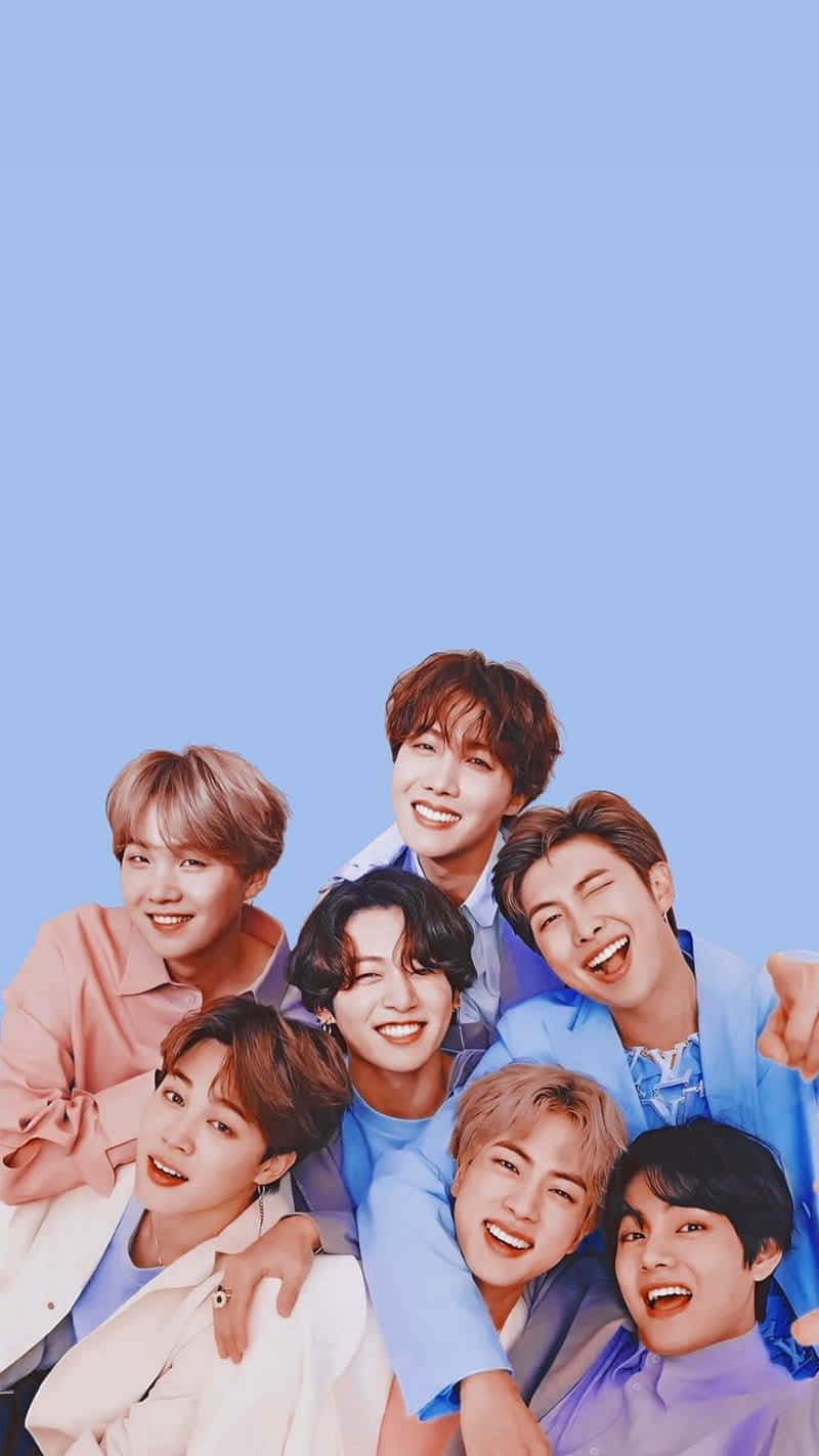 Sevimli Pastel BTS Fotoğraf Çekimi Duvar Kağıdı