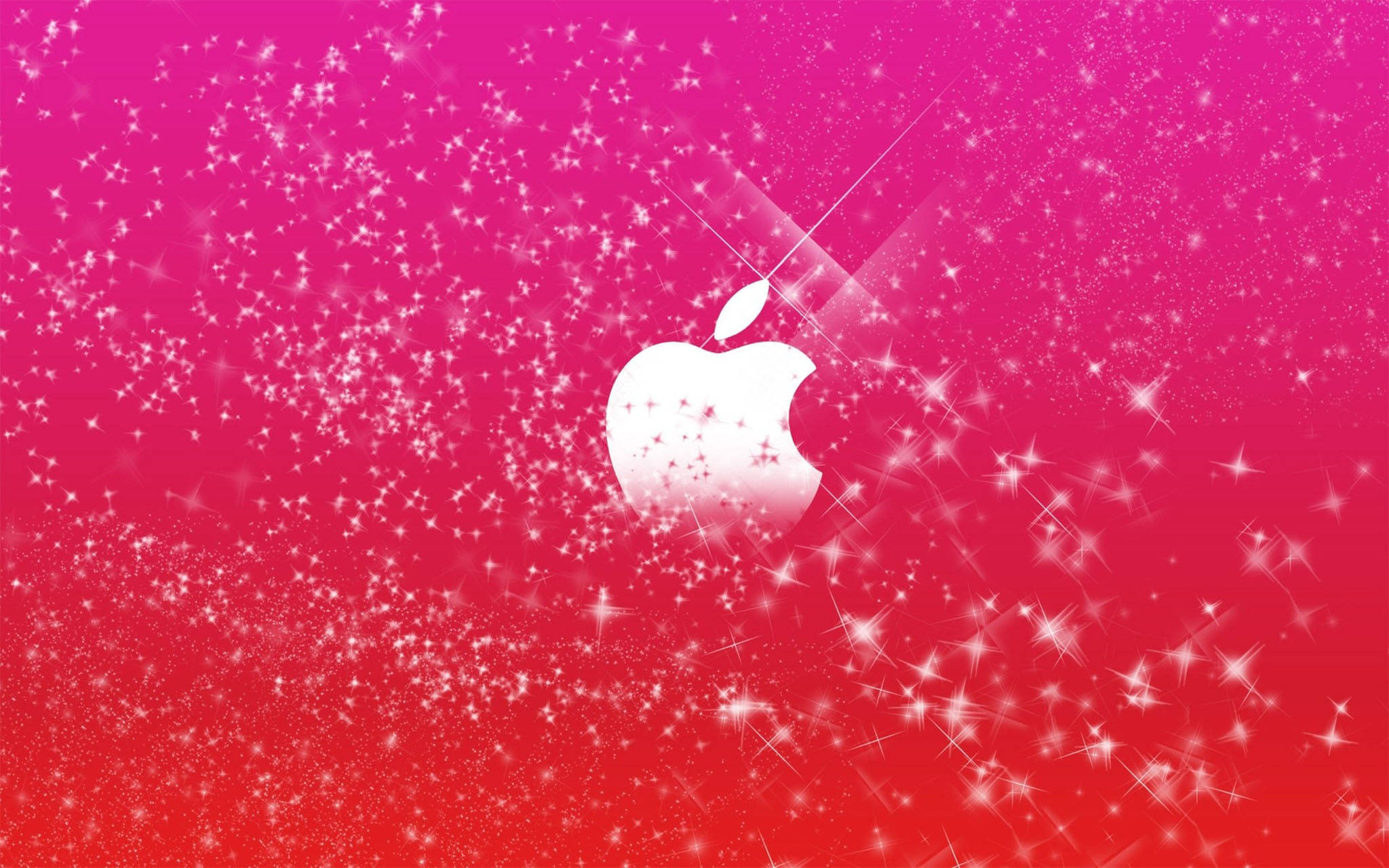 Sevimli Pembe Apple Logosu Duvar Kağıdı