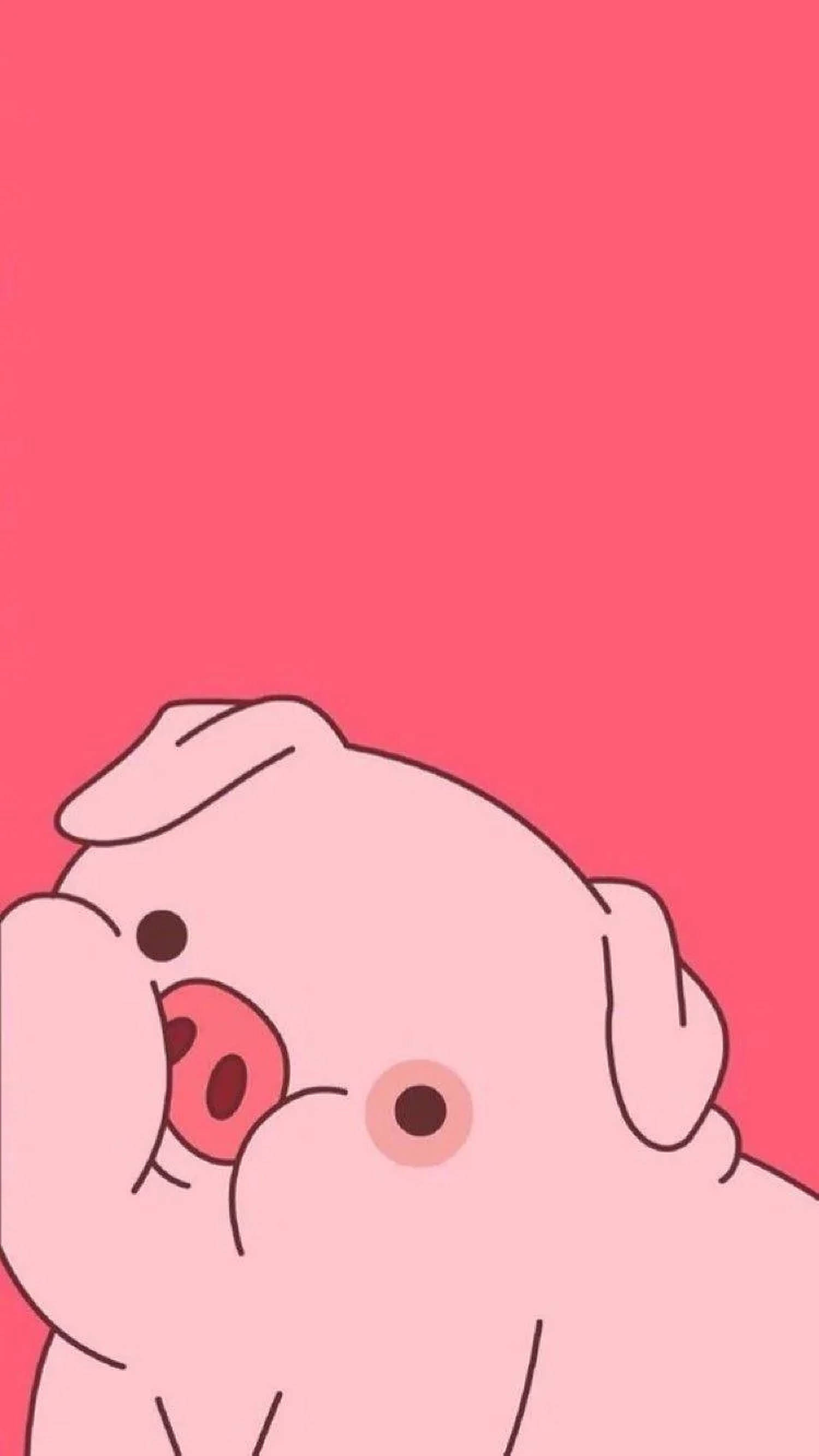 Sevimli Pembe Domuz Sanatı Duvar Kağıdı