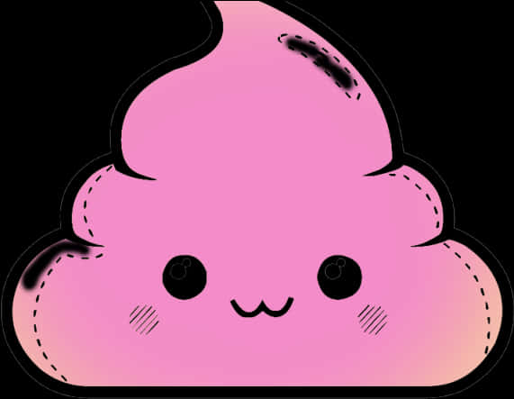 Sevimli Pembe Kaka Emojisi Kawaii Duvar Kağıdı