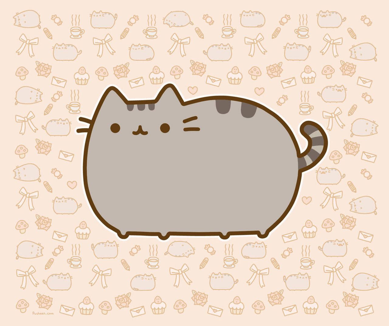 Sevimli Pusheen Kedi iPad Duvar Kağıdı