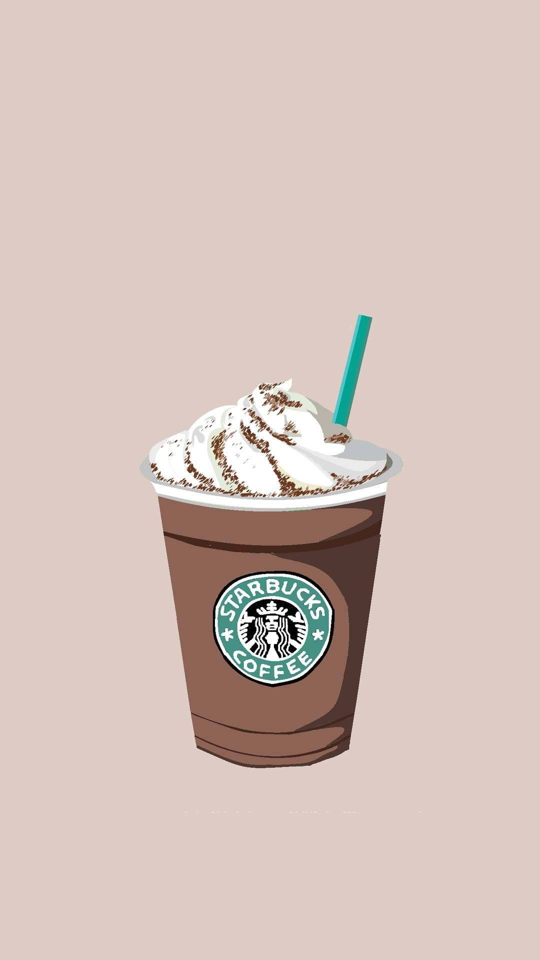 Sevimli Starbucks Çikolatalı İçecek Duvar Kağıdı