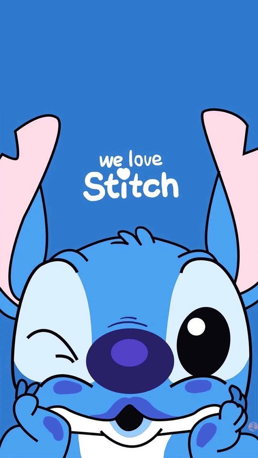 Sevimli Stitch Seni Seviyoruz iPhone Duvar Kağıdı