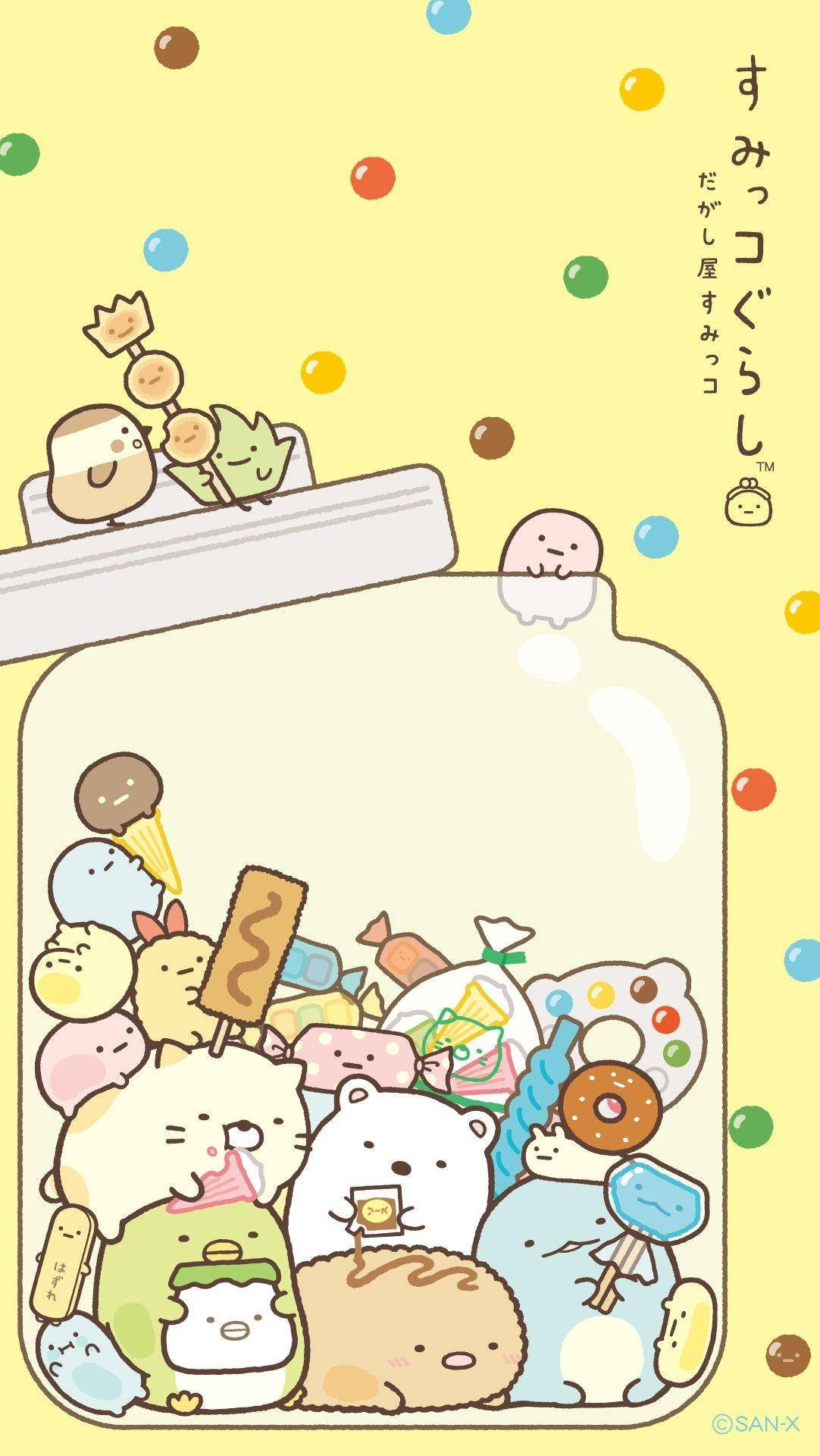 Sevimli Sumikko Gurashi Estetik Telefon Duvar Kağıdı