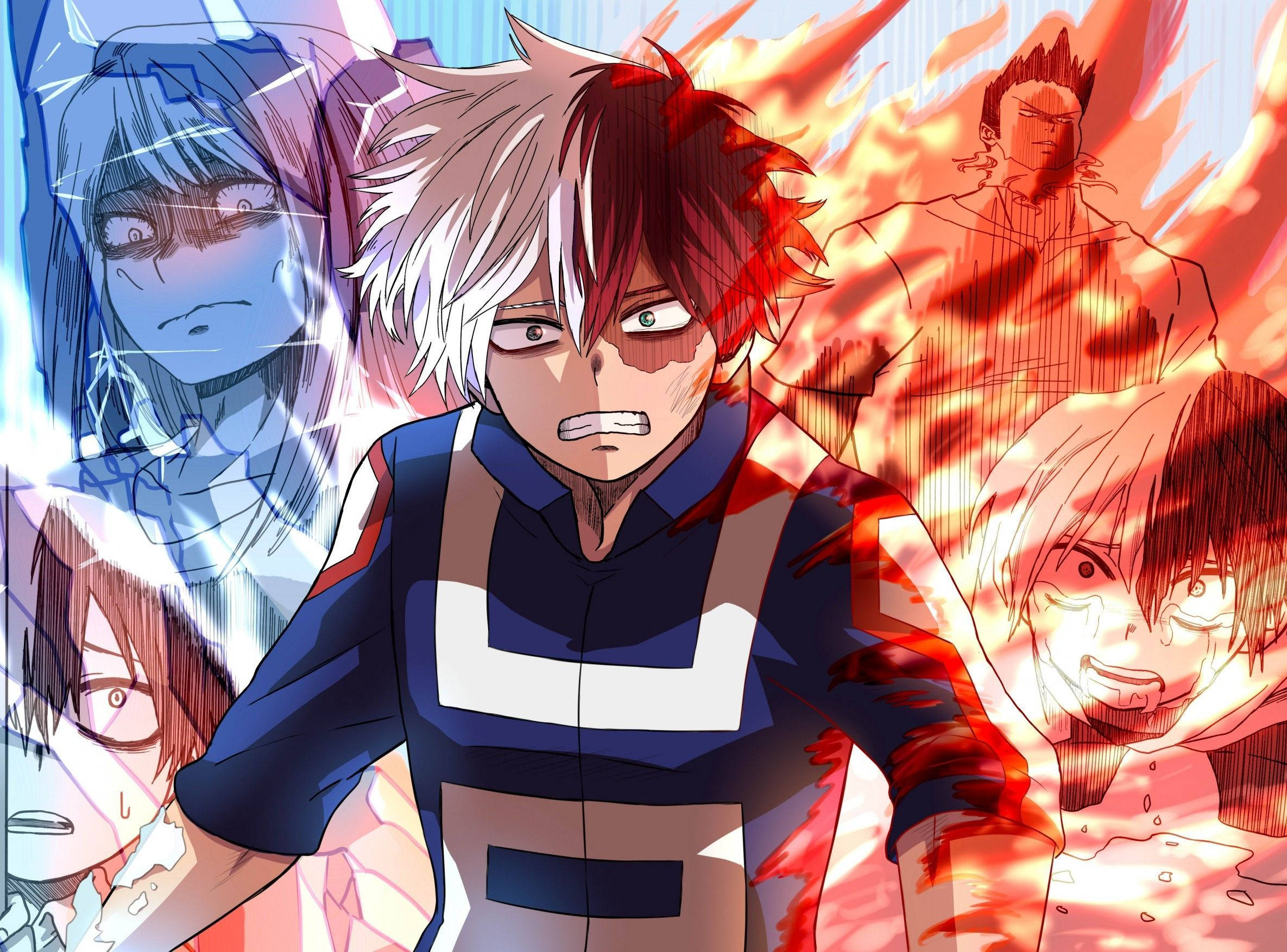 Sevimli Todoroki İğrenmiş Duvar Kağıdı