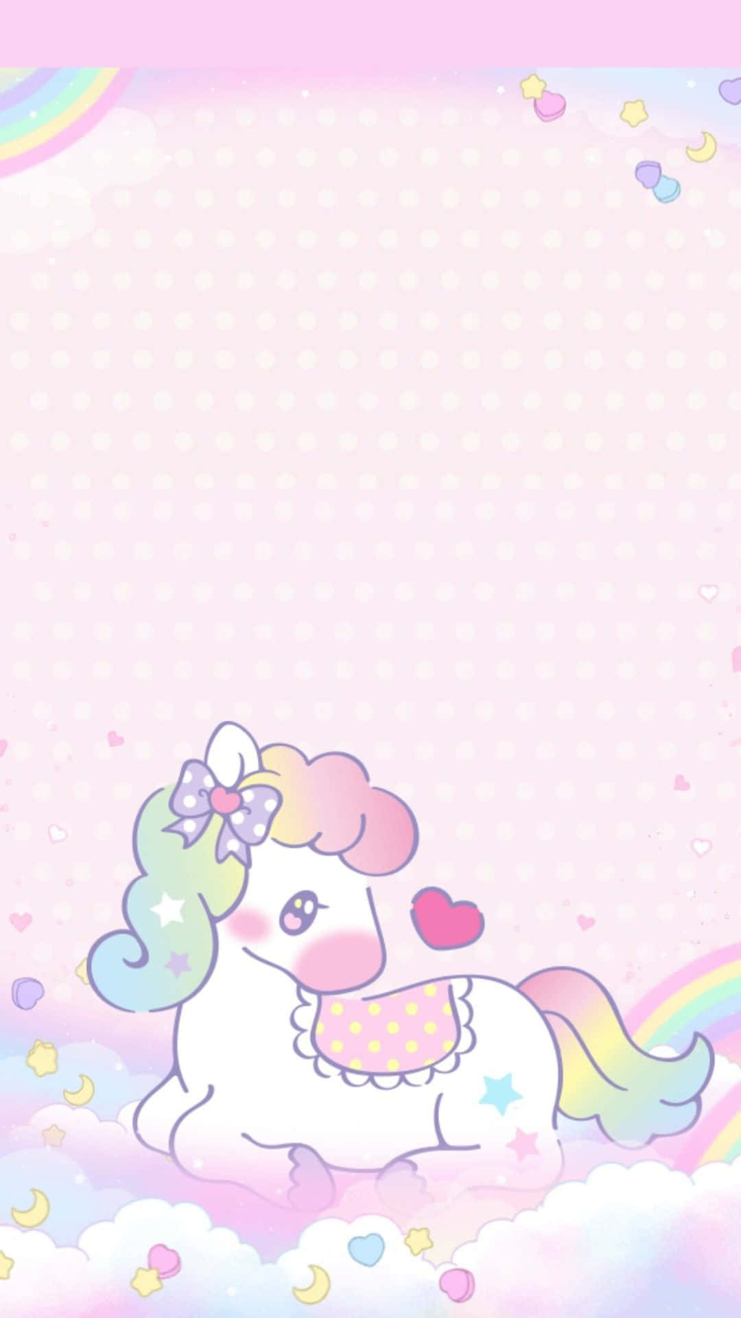 Sevimli Unicorn Güzel Midilli İllüstrasyon Sanatı Resmi Duvar Kağıdı