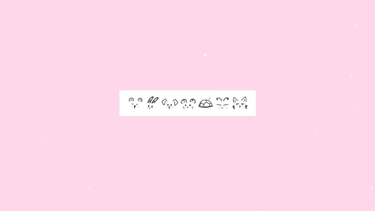 Sevimli ve Tatlı Pembe Kawaii Arka Plan Duvar Kağıdı