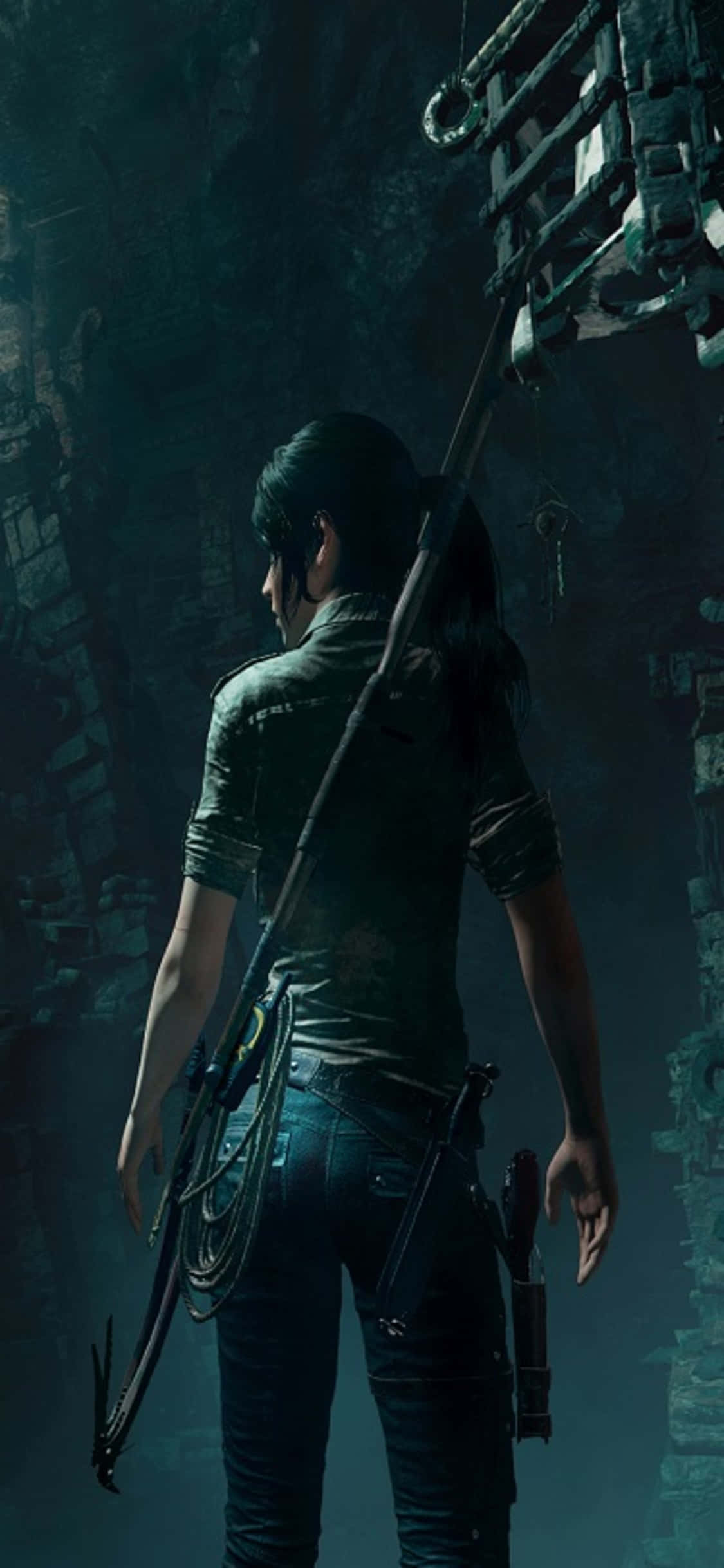 Shadow of the Tomb Raider'ın Derinliklerini iPhone X'te Keşfedin Duvar Kağıdı