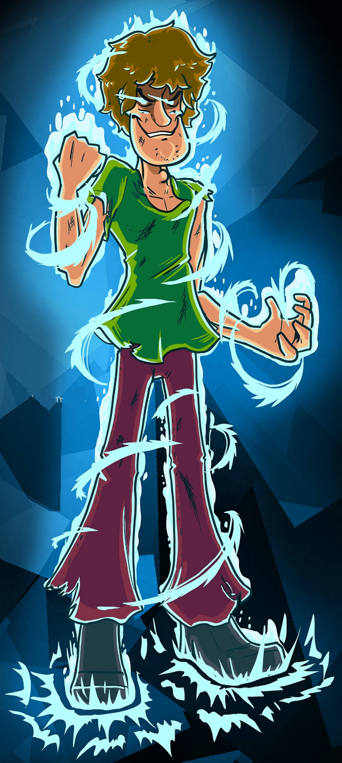 Shaggy Ultra Instinct Glowing Up Duvar Kağıdı