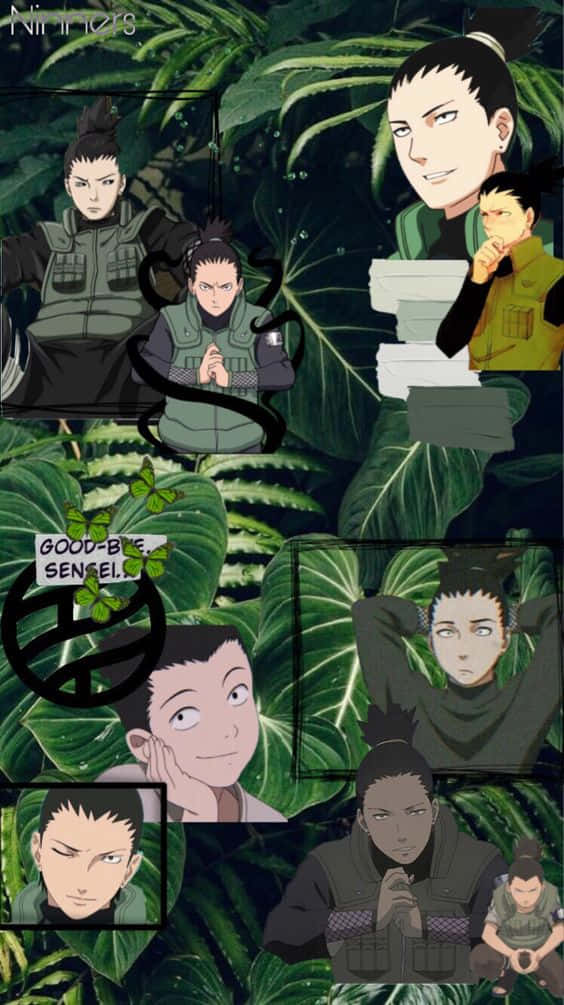 Shikamaru Yapraklı Estetik Duvar Kağıdı