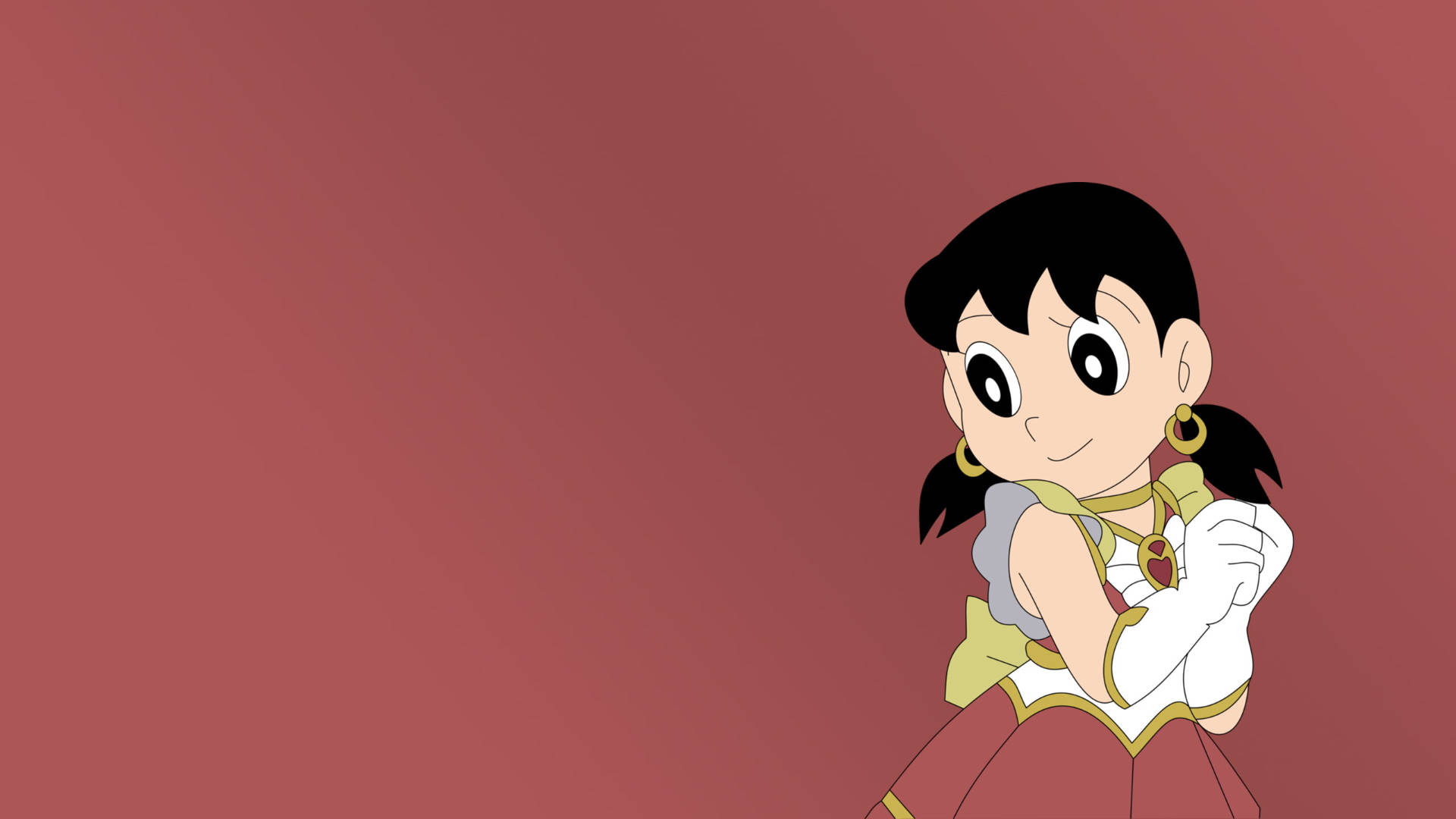 Shizuka Doraemon Süper Kahraman Kostümü Duvar Kağıdı