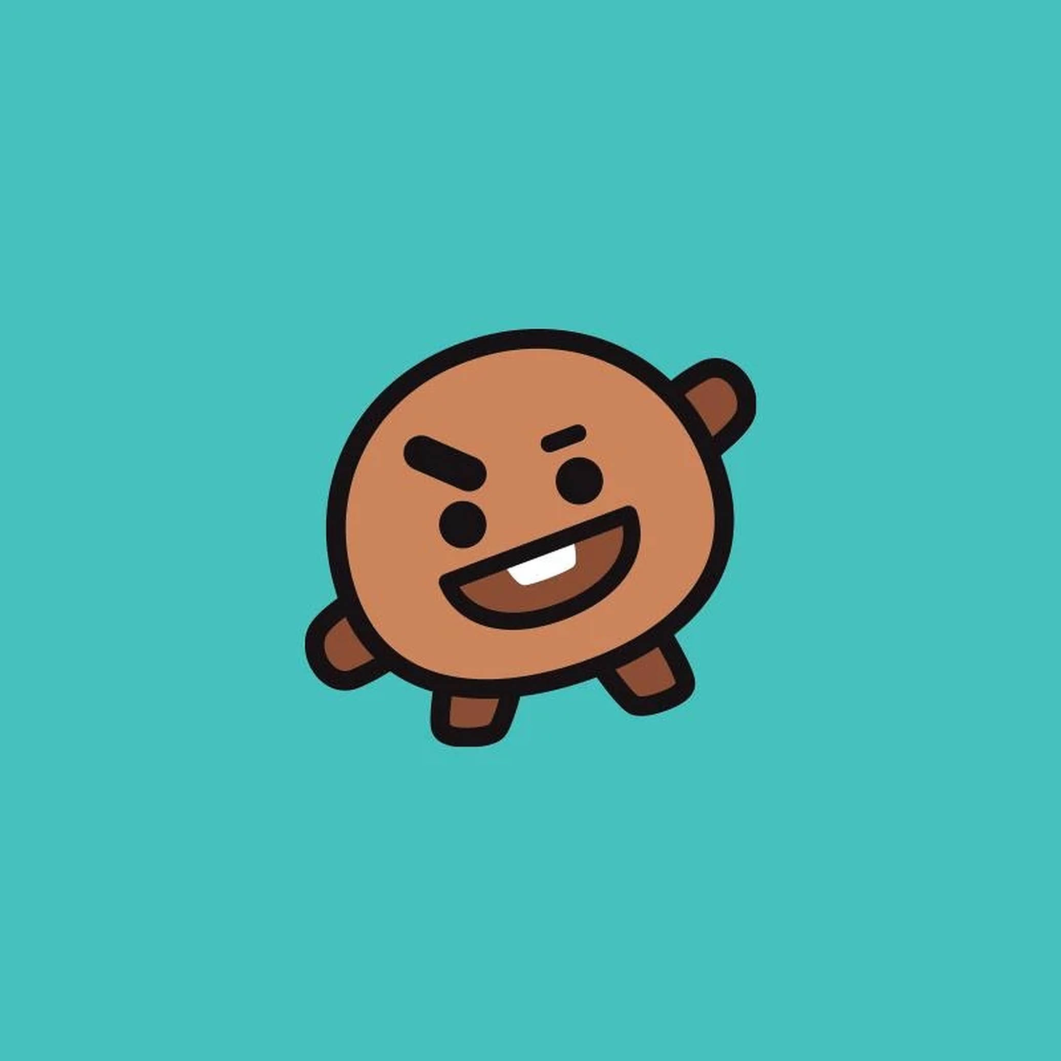 Shooky BT21 Turkuaz Poster Duvar Kağıdı