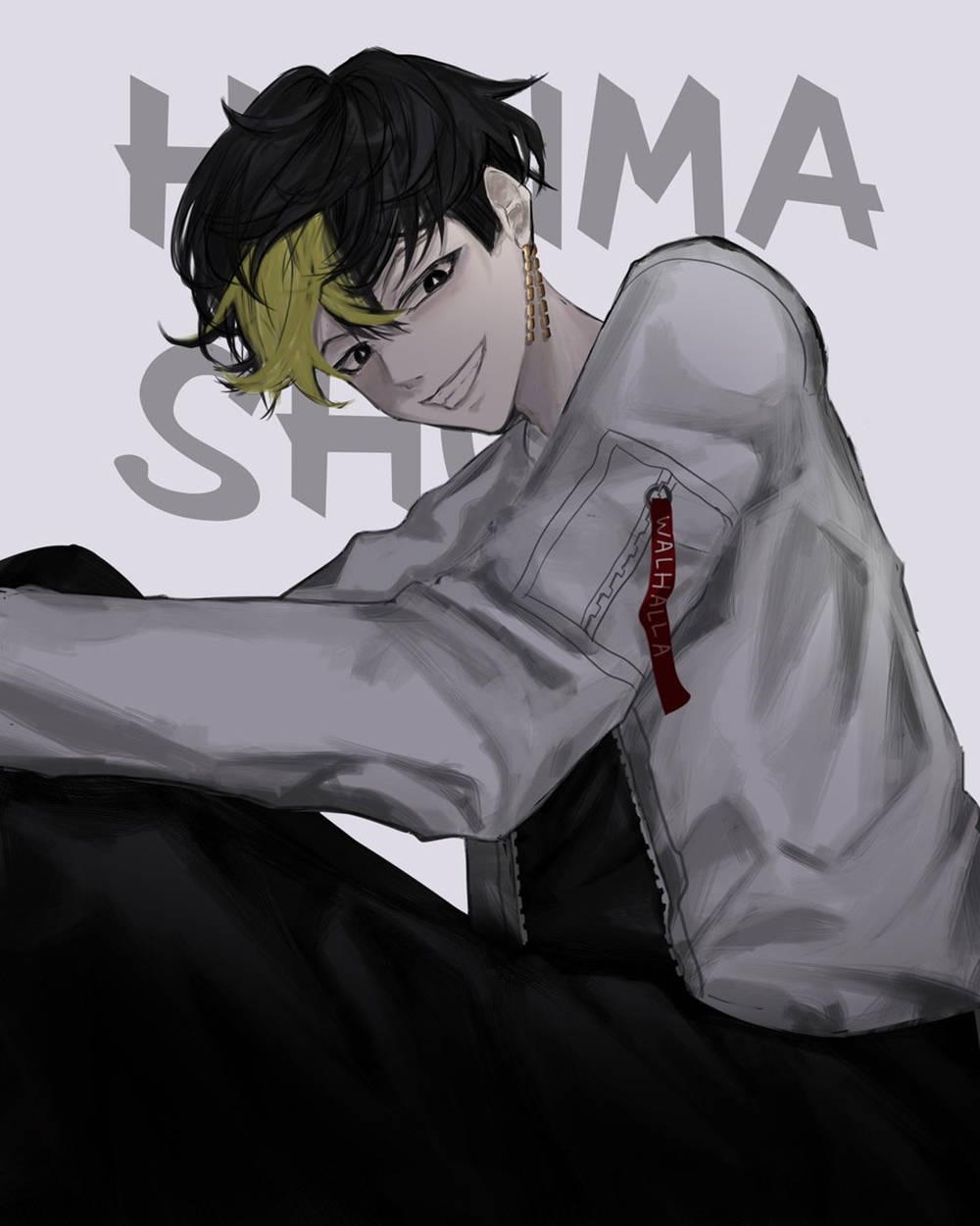 Shuji Hanma Ciddi Duruş Anime Görüntüsü Duvar Kağıdı