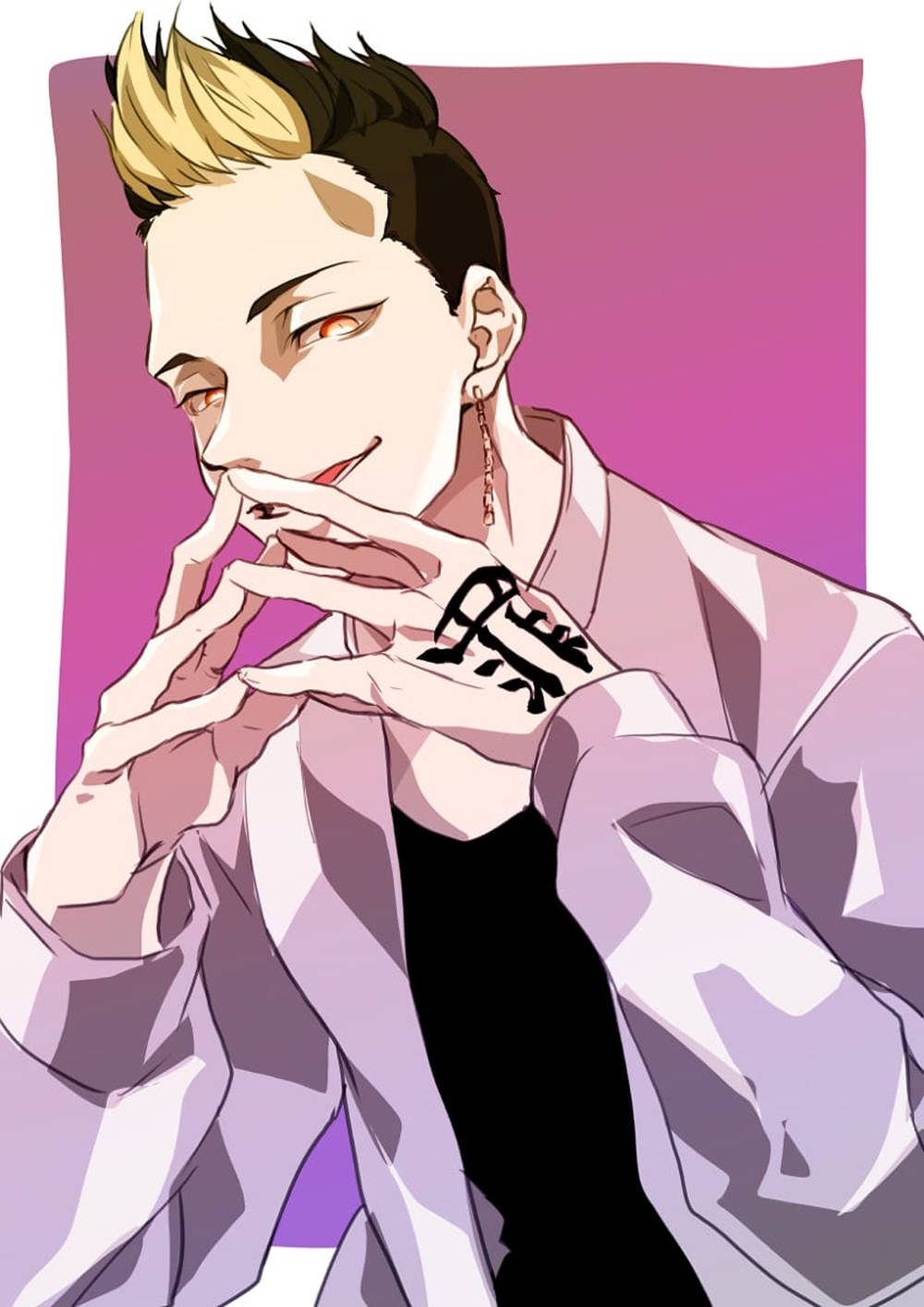 Shuji Hanma Pembe Arka Plan Duvar Kağıdı