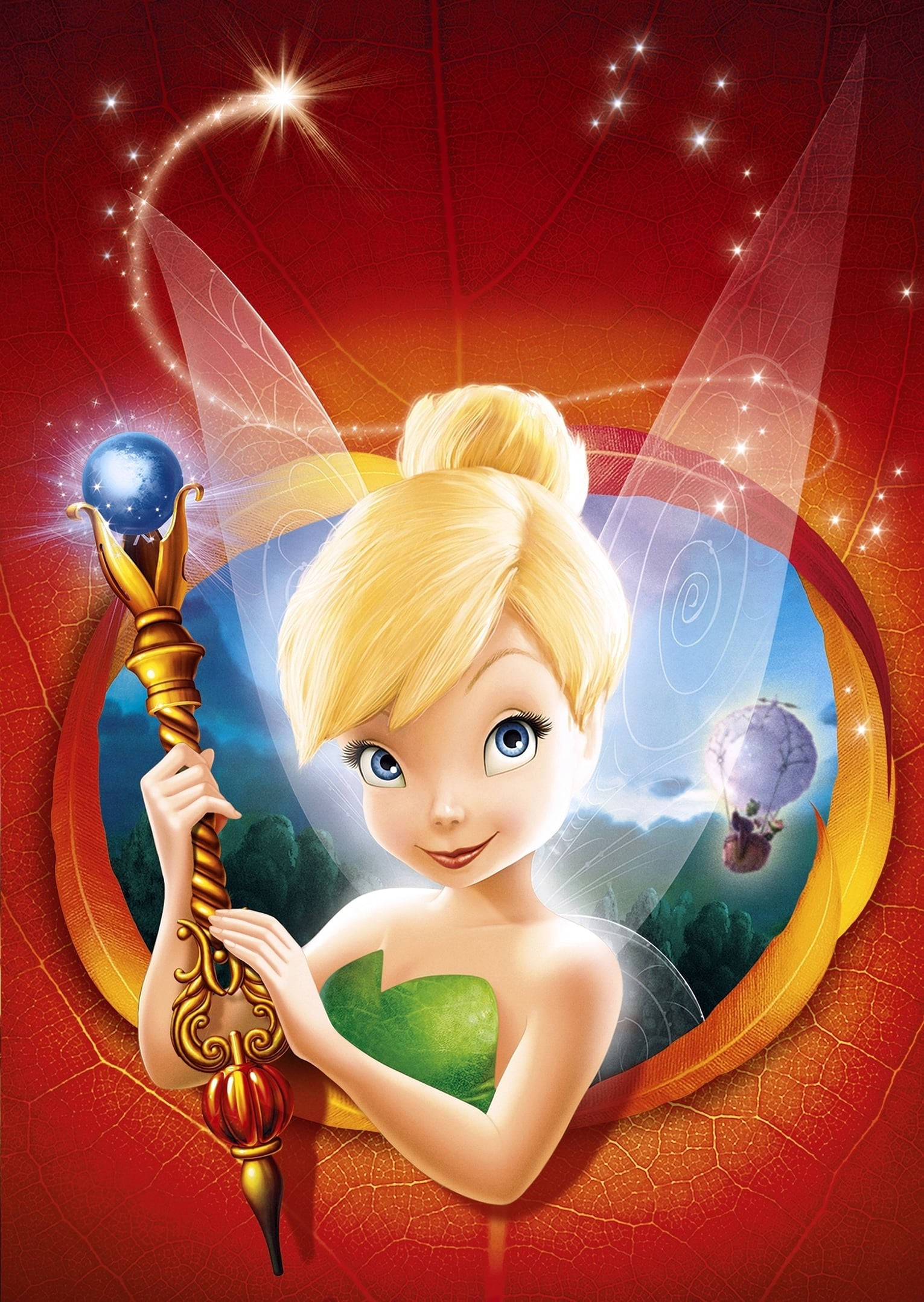 Sihirli Asayı Tutan Tinker Bell Duvar Kağıdı